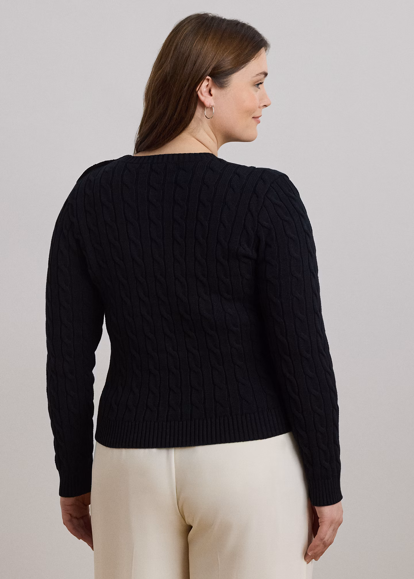 Baumwollpullover mit Zopfmuster - RALPH LAUREN OUTLET