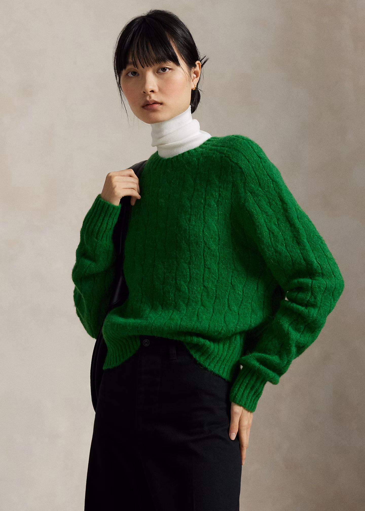 Pullover aus Wollmischung mit Zopfmuster - RALPH LAUREN OUTLET