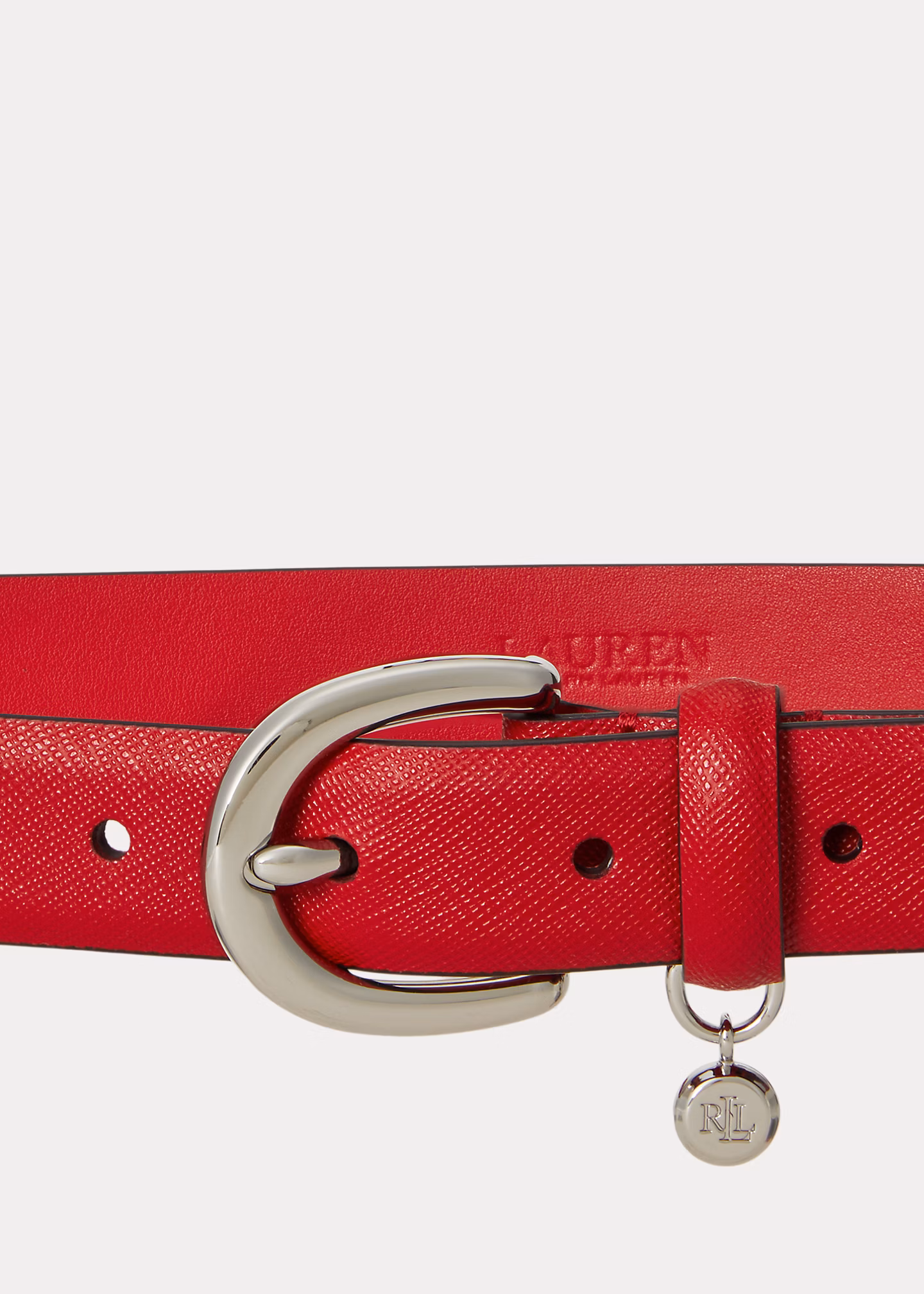 Gürtel aus Schraffurleder mit Anhänger - RALPH LAUREN OUTLET