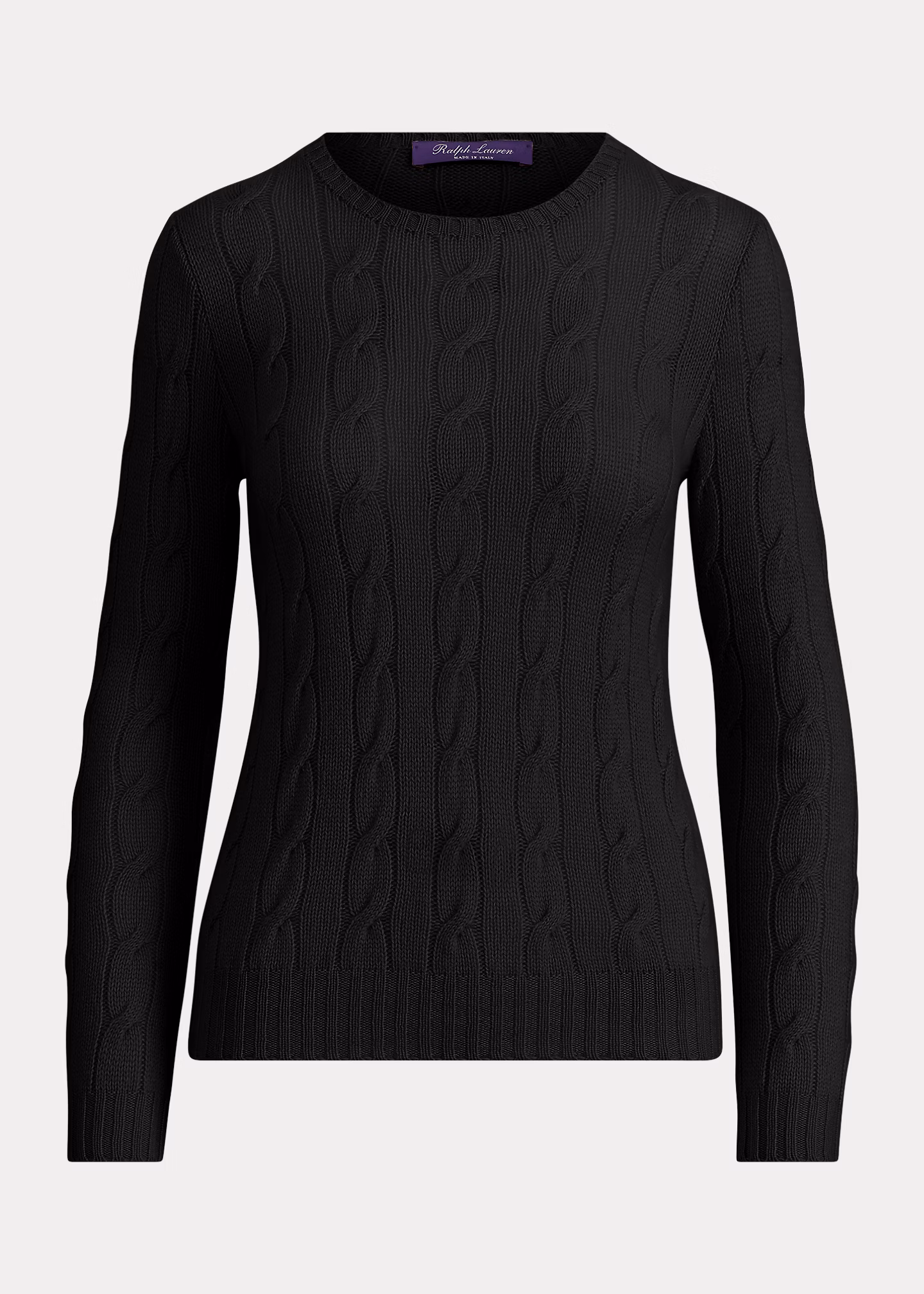 Kaschmir-Rundhalspullover mit Zopfmuster - RALPH LAUREN OUTLET