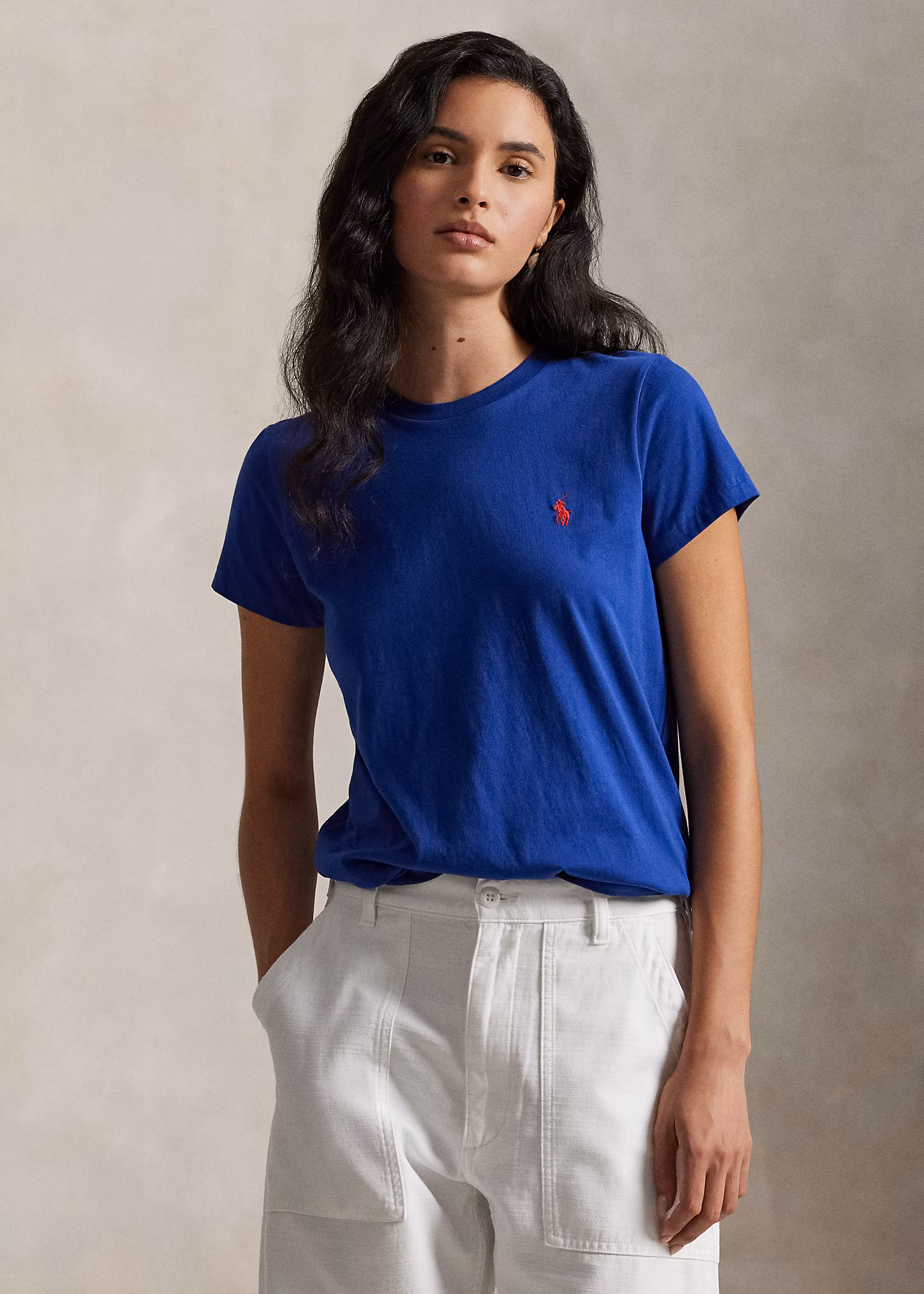 Classic-Fit Rundhals-T-Shirt aus Jersey - RALPH LAUREN OUTLET