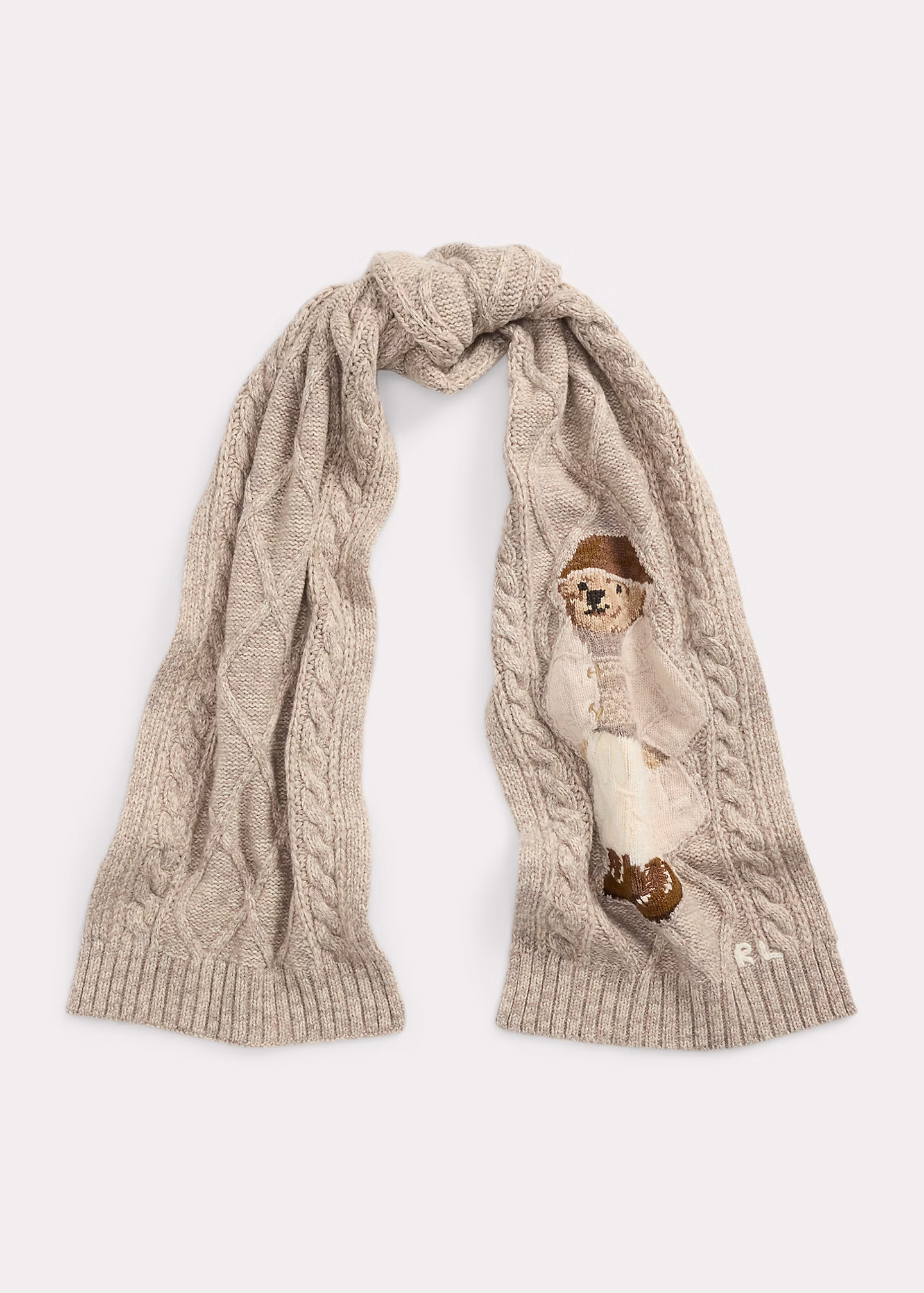 Aran-Strickschal mit Polo Bear - RALPH LAUREN OUTLET