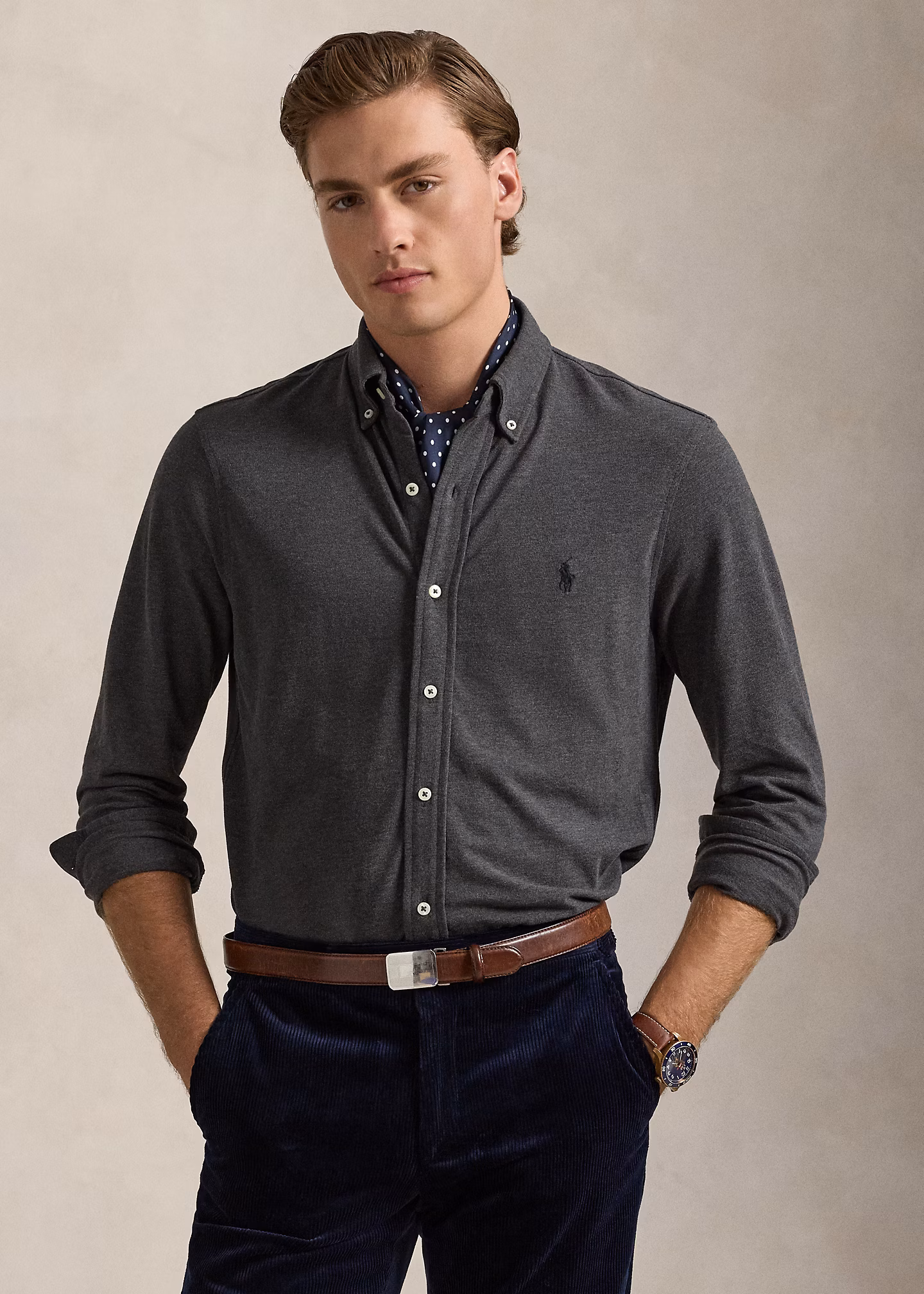 Hemd aus federleichtem Piqué - RALPH LAUREN OUTLET