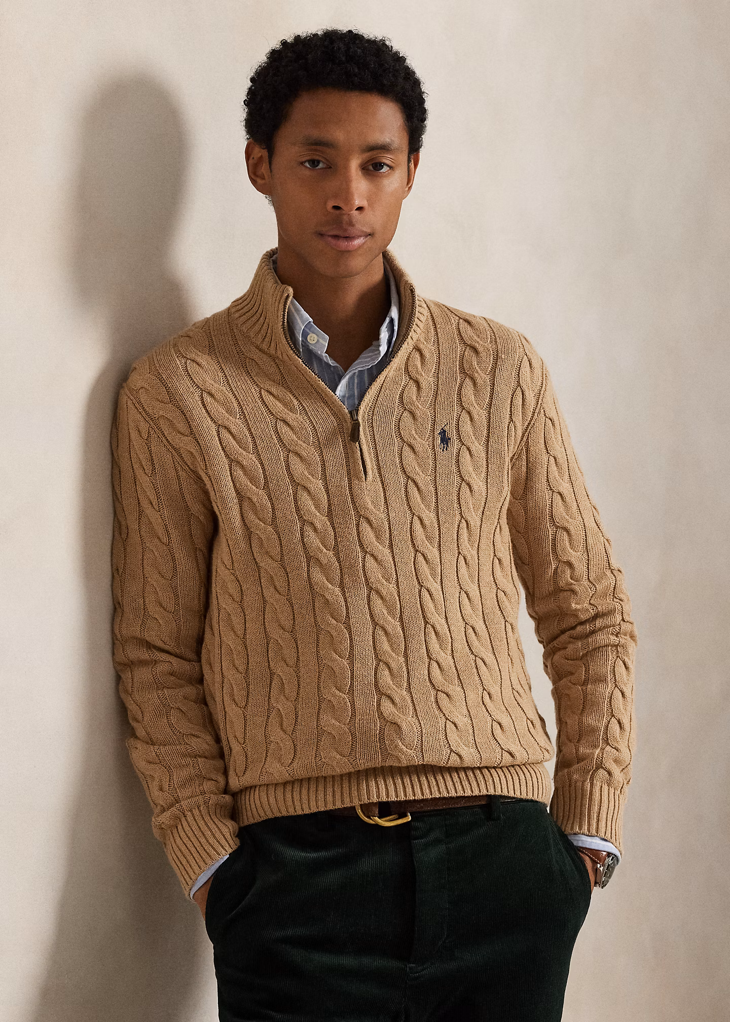 Baumwollpullover mit Zopfmuster - RALPH LAUREN OUTLET