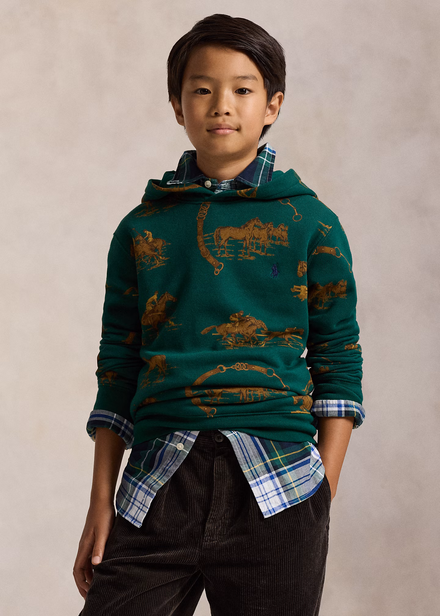 Kapuzenpullover mit Reitsportmotiv - RALPH LAUREN OUTLET