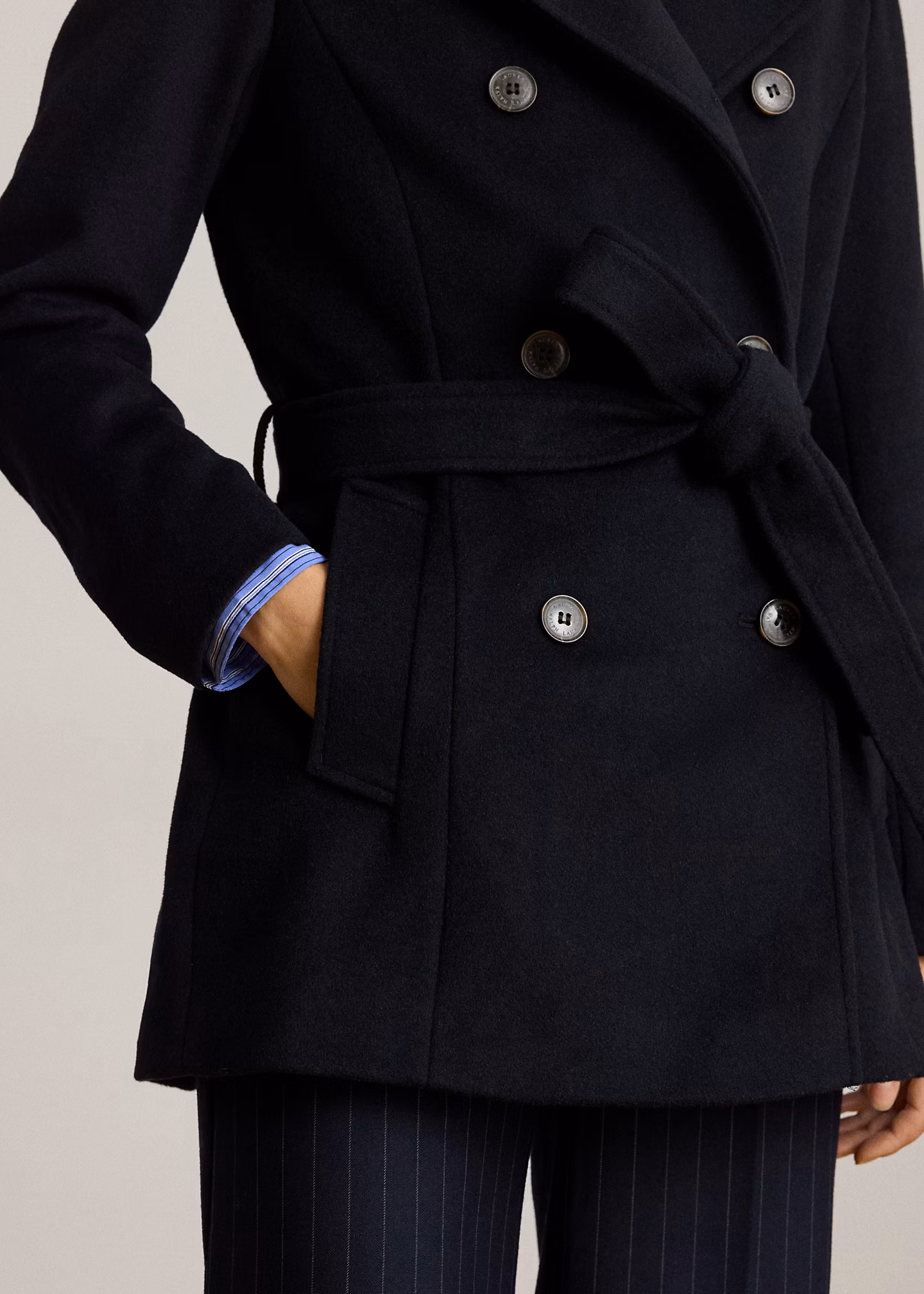 Zweireihiger Mantel mit Gürtel - RALPH LAUREN OUTLET