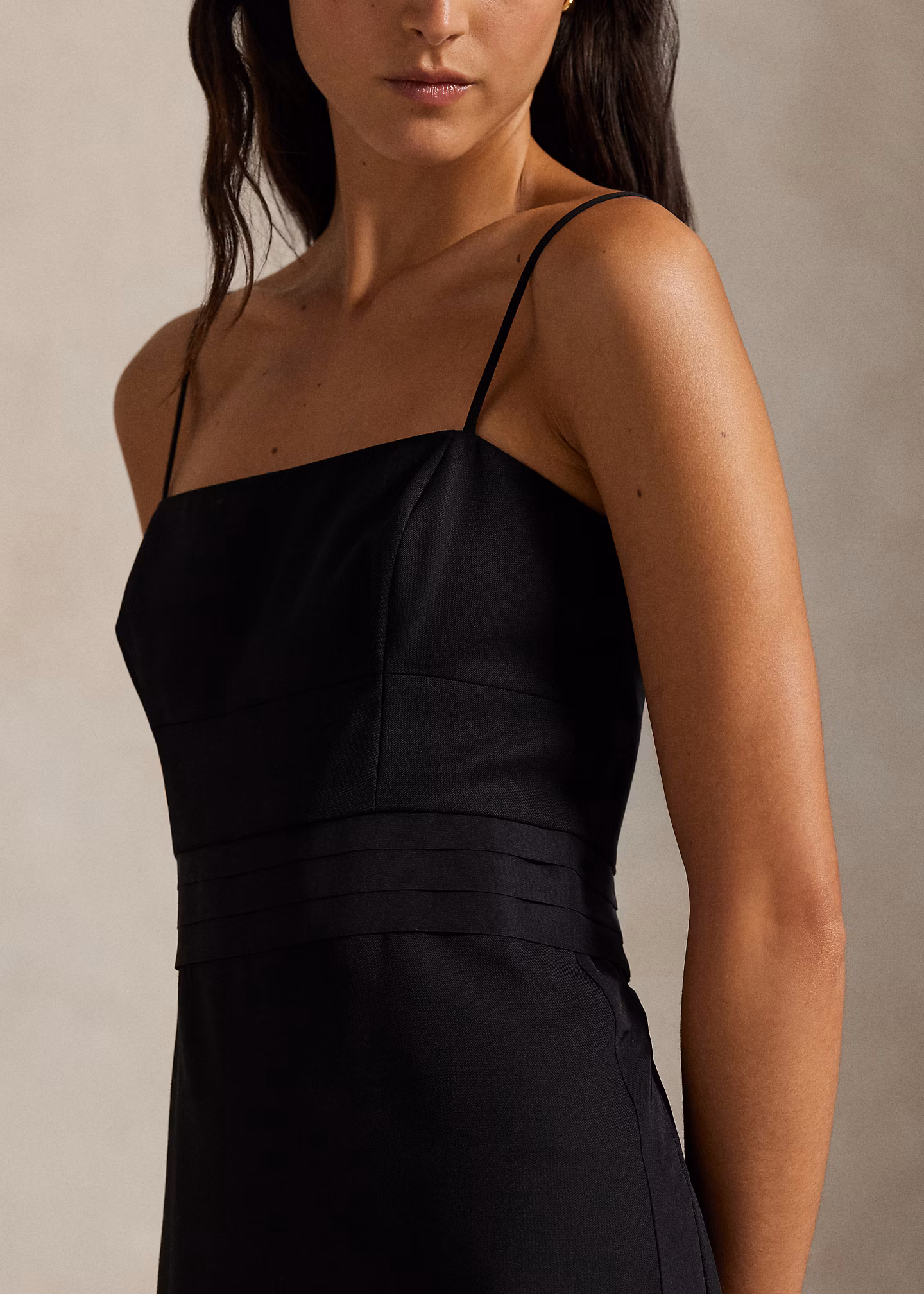 Cocktailkleid aus Wolle mit Seidenbesatz - RALPH LAUREN OUTLET