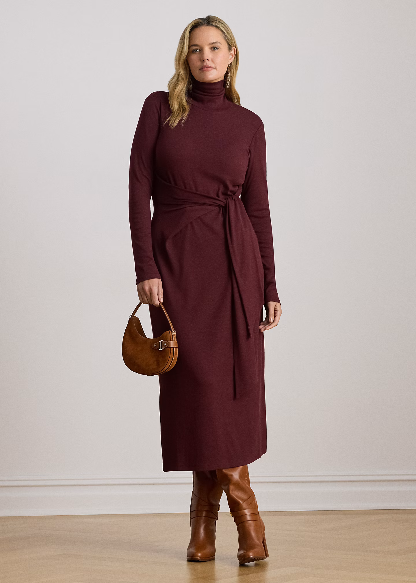 Rollkragenkleid mit Schnürung vorne - RALPH LAUREN OUTLET