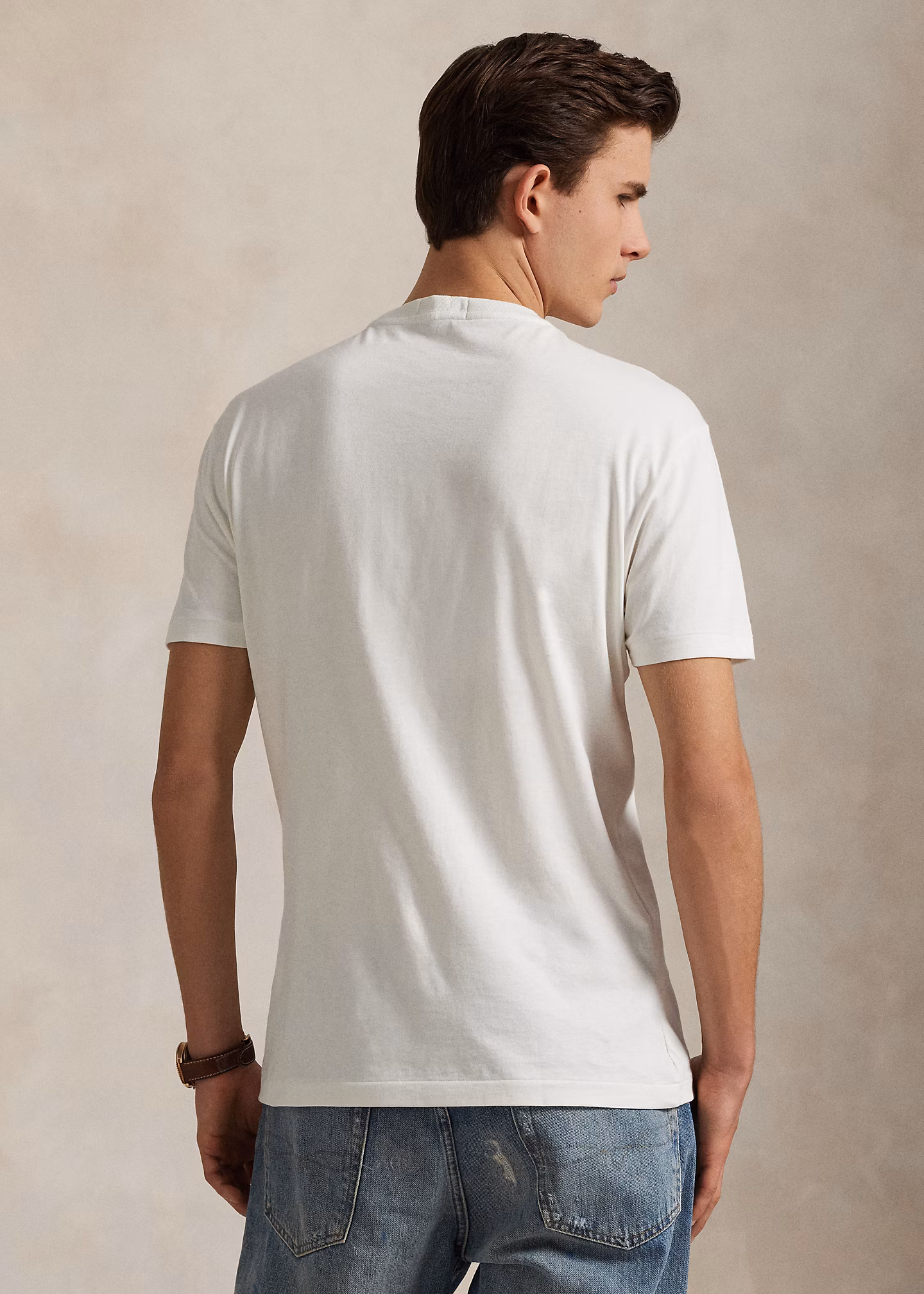 Custom-Slim Jersey-T-Shirt mit Polo Bear - RALPH LAUREN OUTLET