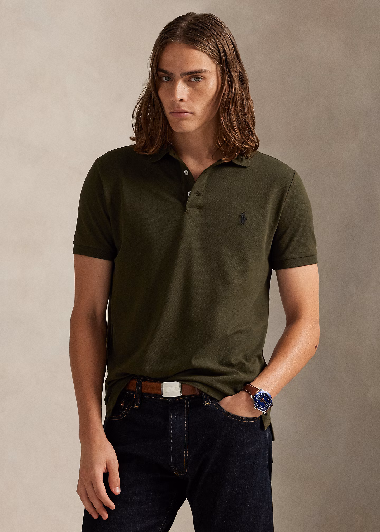 Custom-Slim-Fit Piqué-Poloshirt - RALPH LAUREN OUTLET
