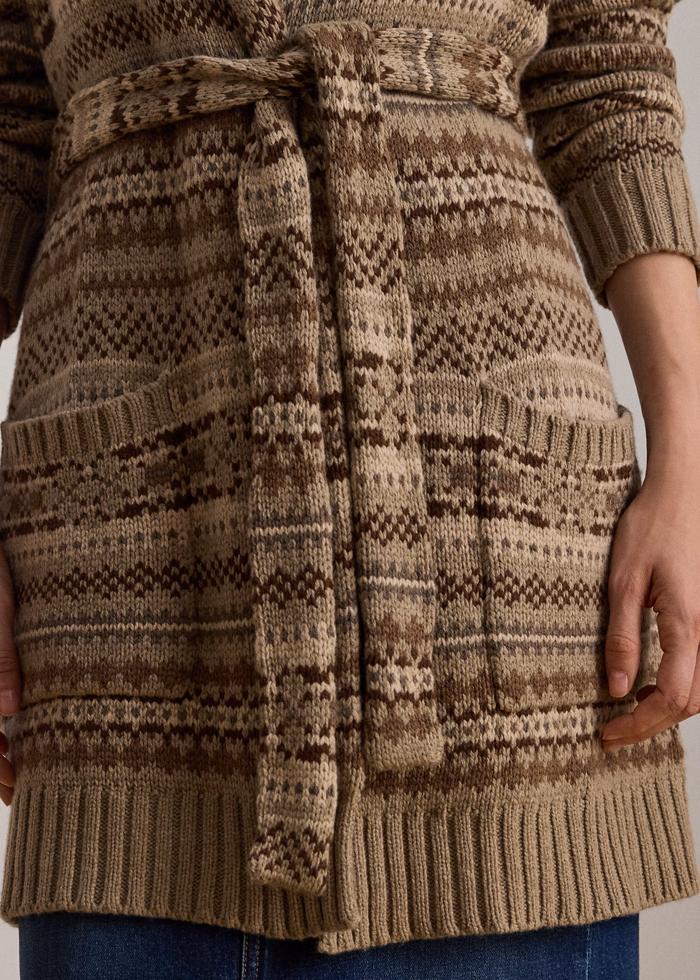 Fair-Isle-Strickjacke mit Gürtel - RALPH LAUREN OUTLET