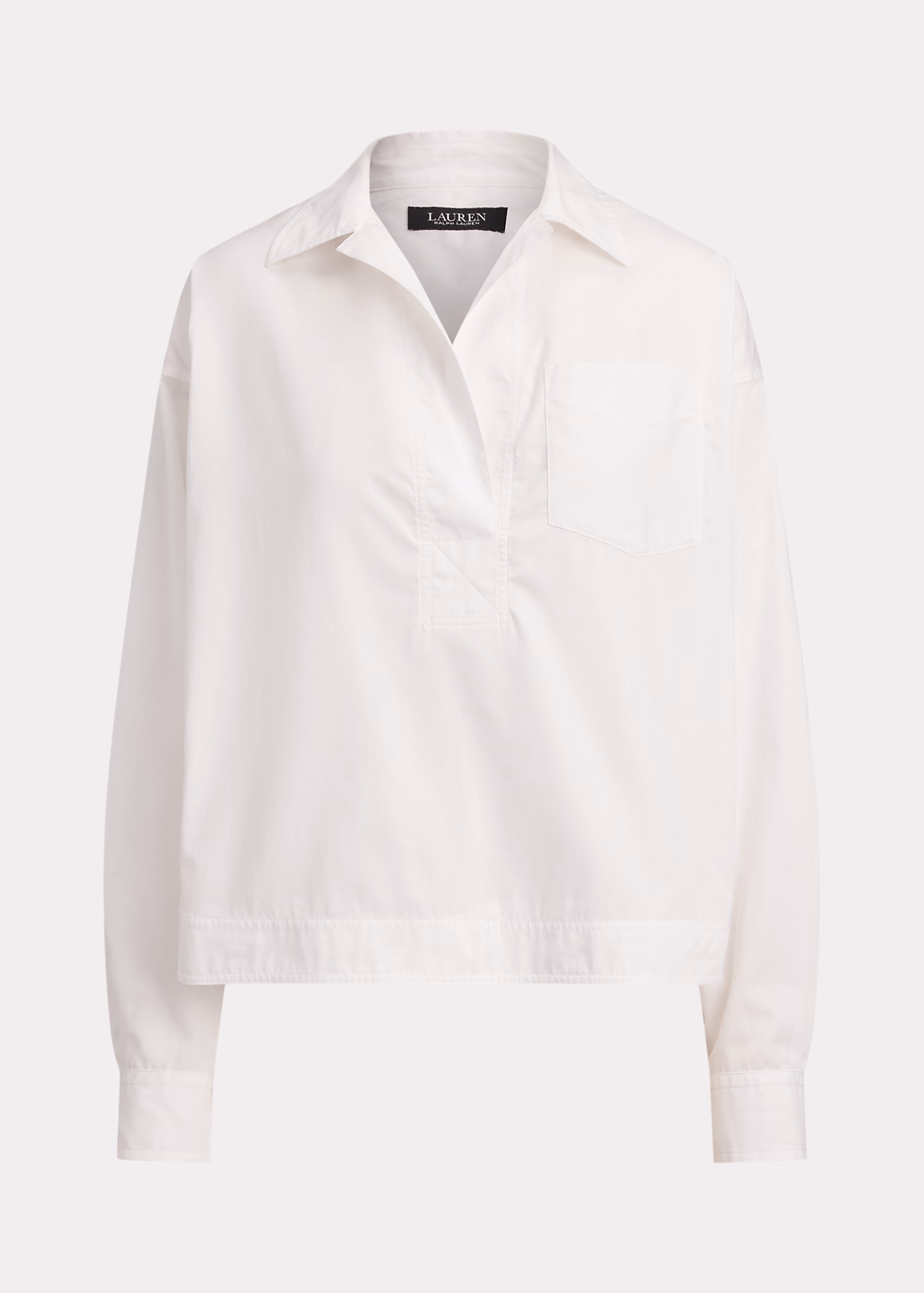 Verkürztes Hemd aus Baumwollstoff - RALPH LAUREN OUTLET