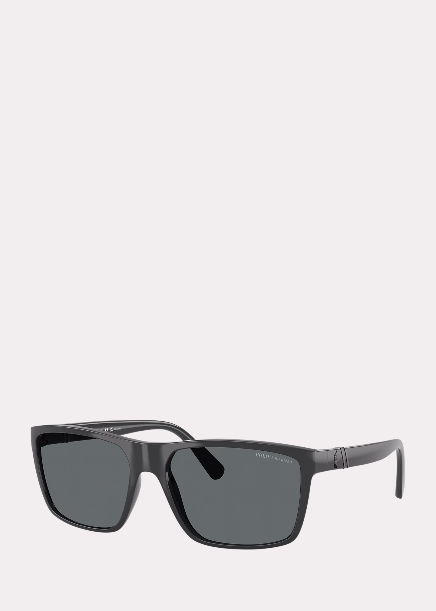 Gestreifte, rechteckige Sonnenbrille - RALPH LAUREN OUTLET