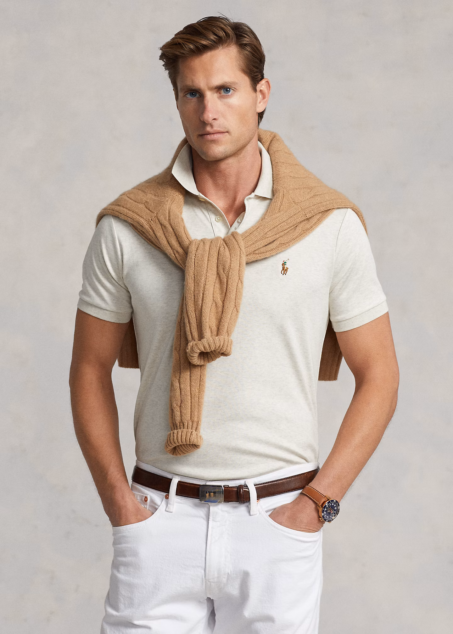 Custom-Slim-Fit Baumwoll-Poloshirt - RALPH LAUREN OUTLET