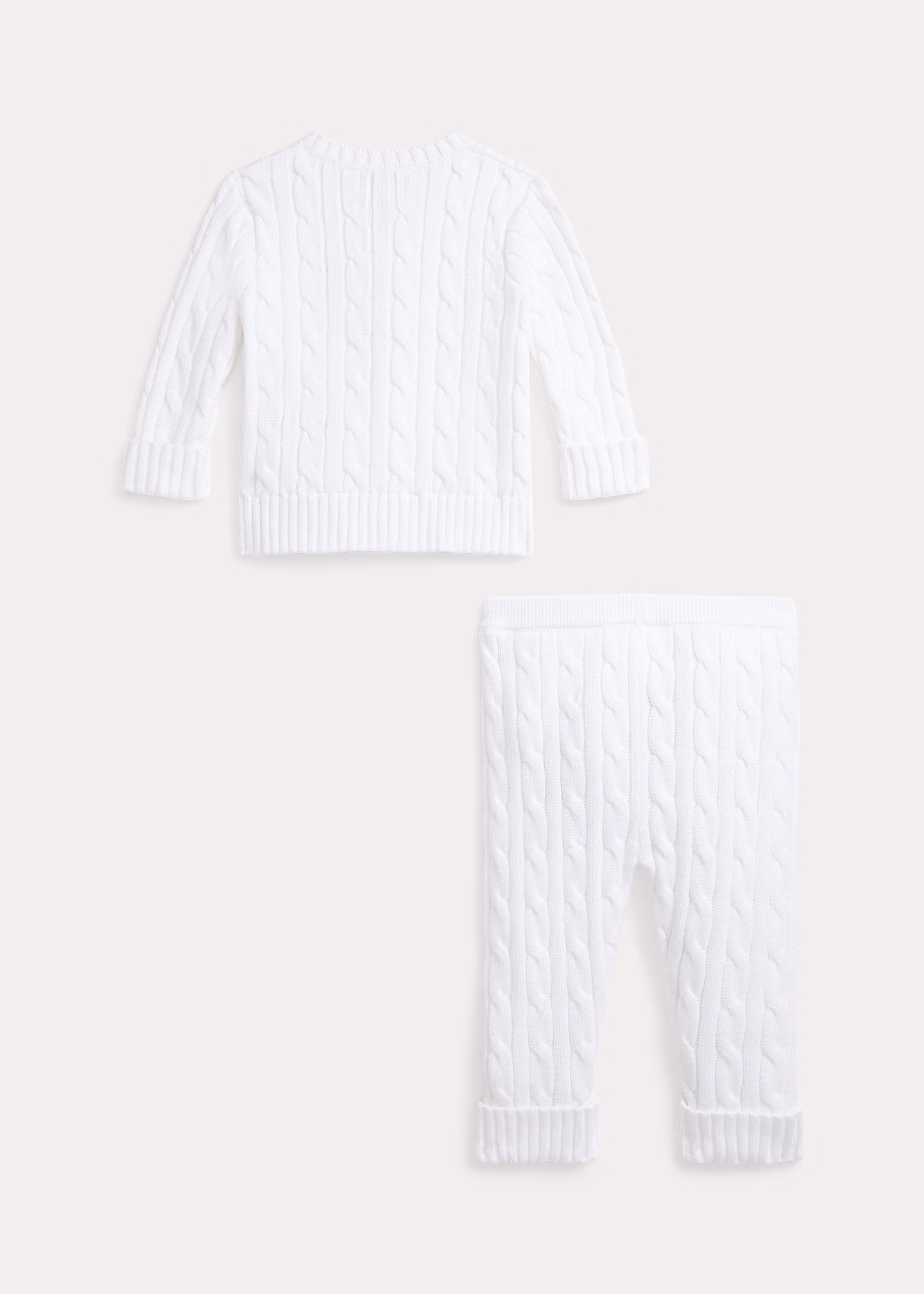 Strickjacke und Hose mit Zopfmuster - RALPH LAUREN OUTLET