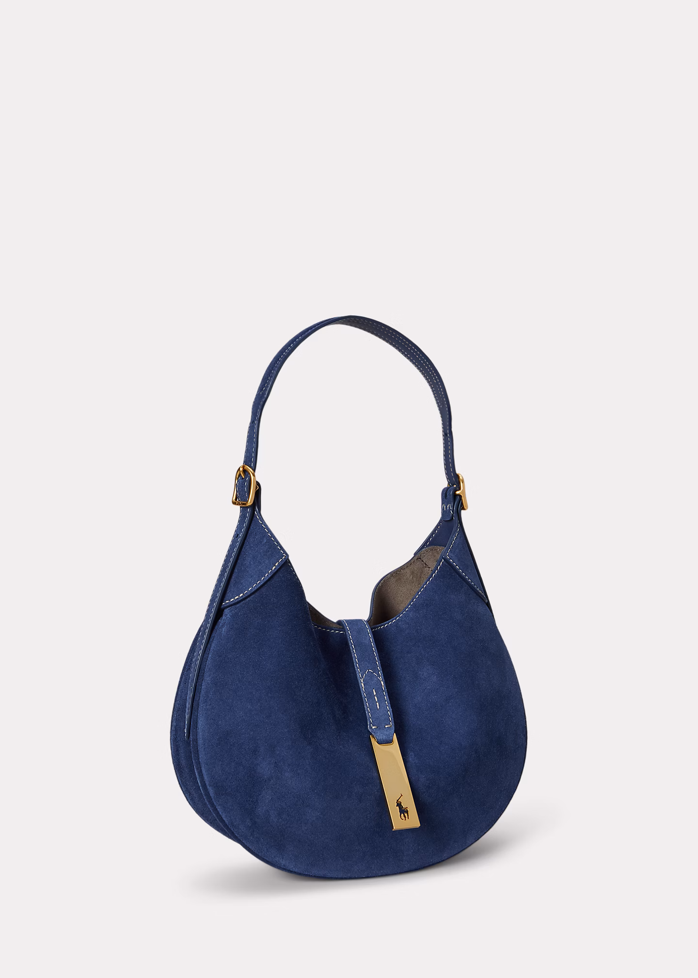 Kleine Schultertasche Polo ID aus Wildleder - RALPH LAUREN OUTLET