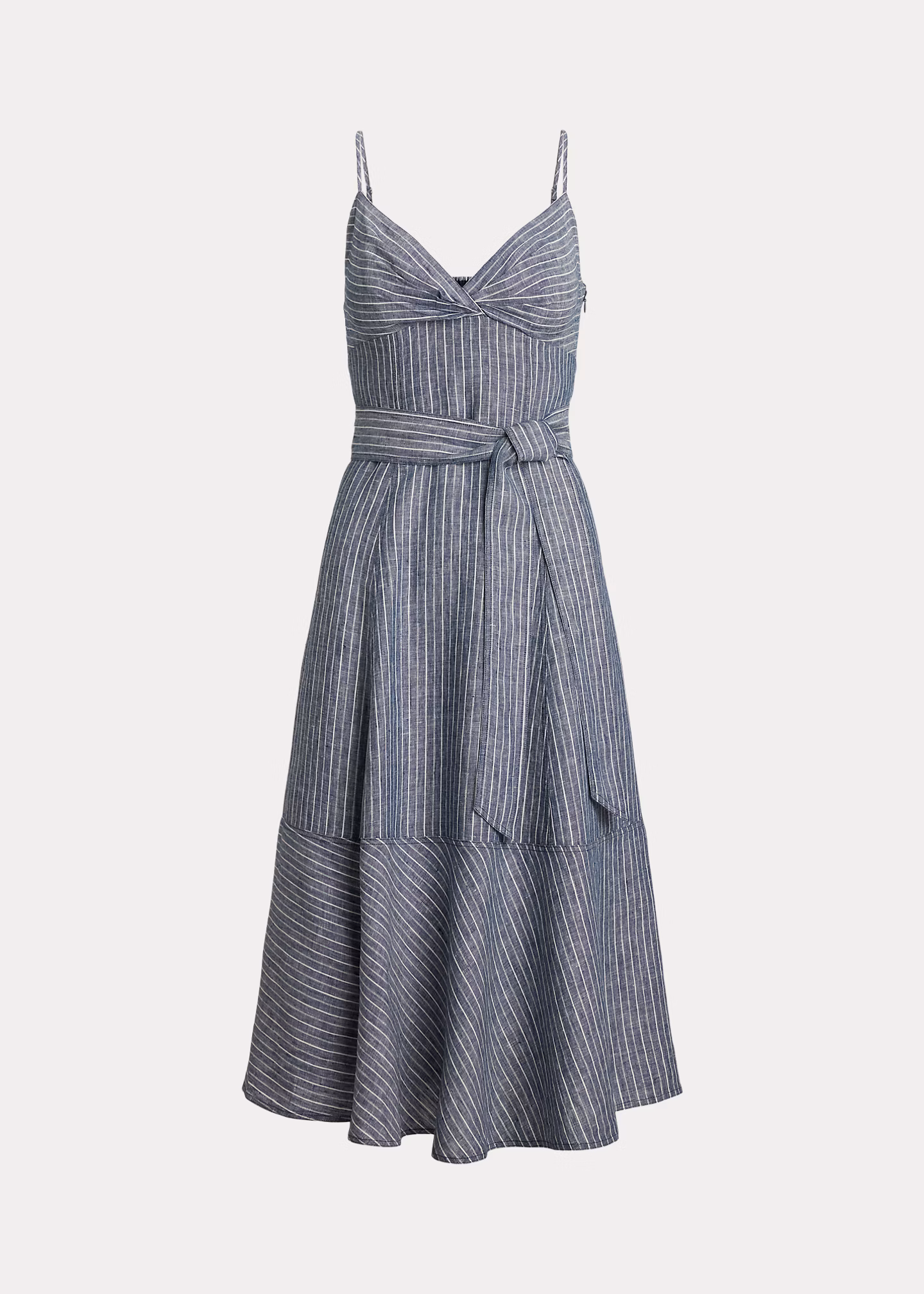 Ärmelloses Leinenkleid mit Gürtel - RALPH LAUREN OUTLET