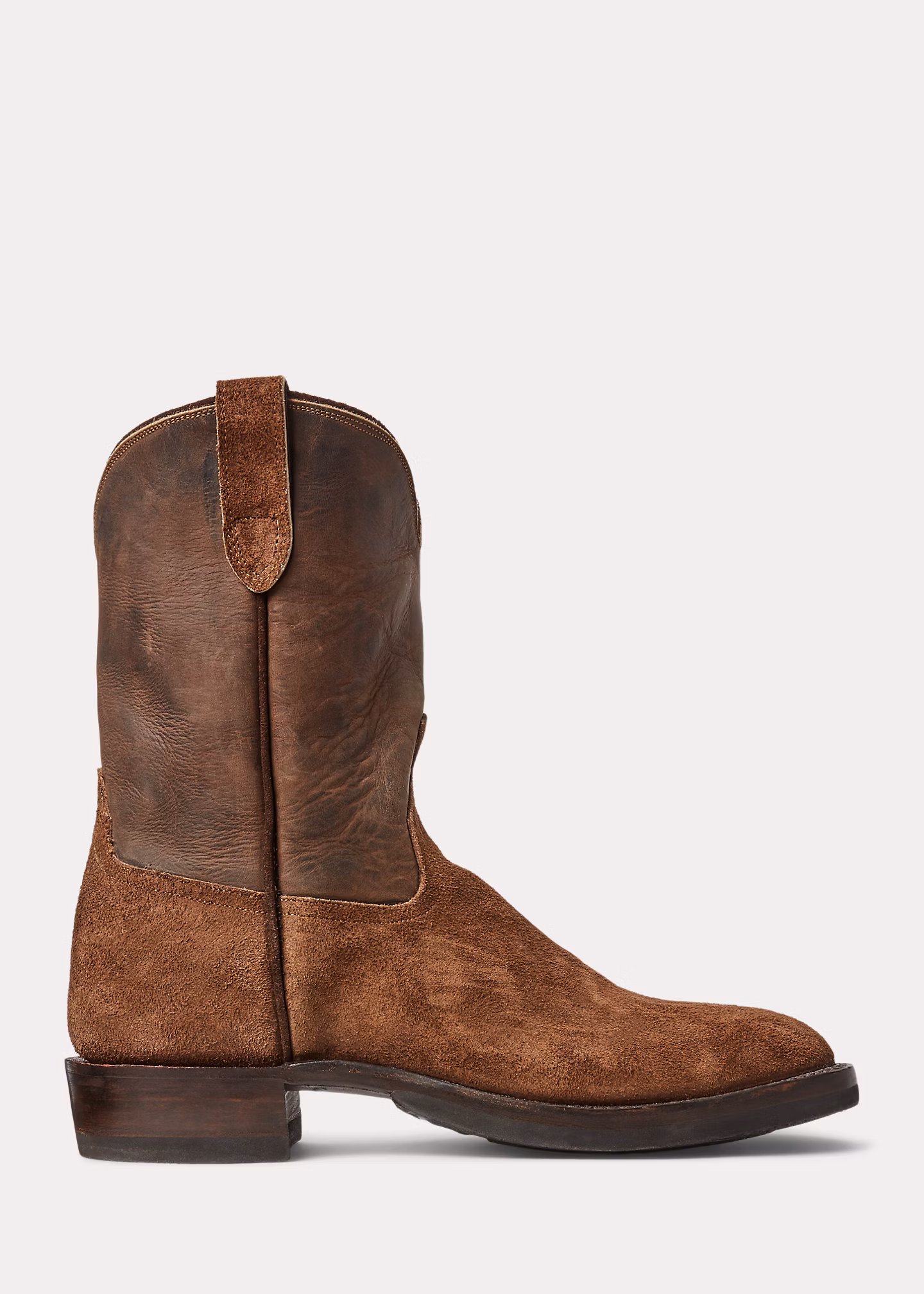 Stiefel aus Rauwildleder und Leder - RALPH LAUREN OUTLET