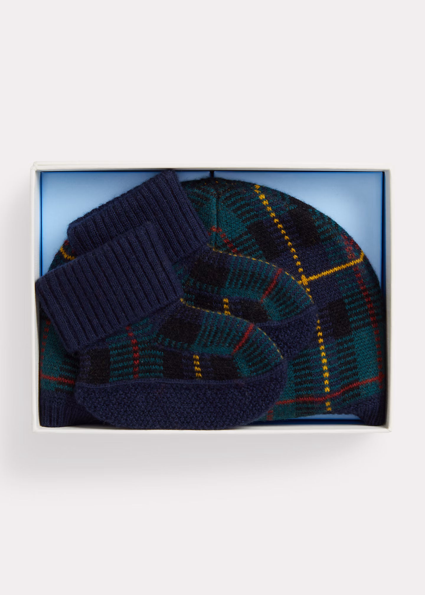 Karierte Wollmütze und Babyschuhe - RALPH LAUREN OUTLET