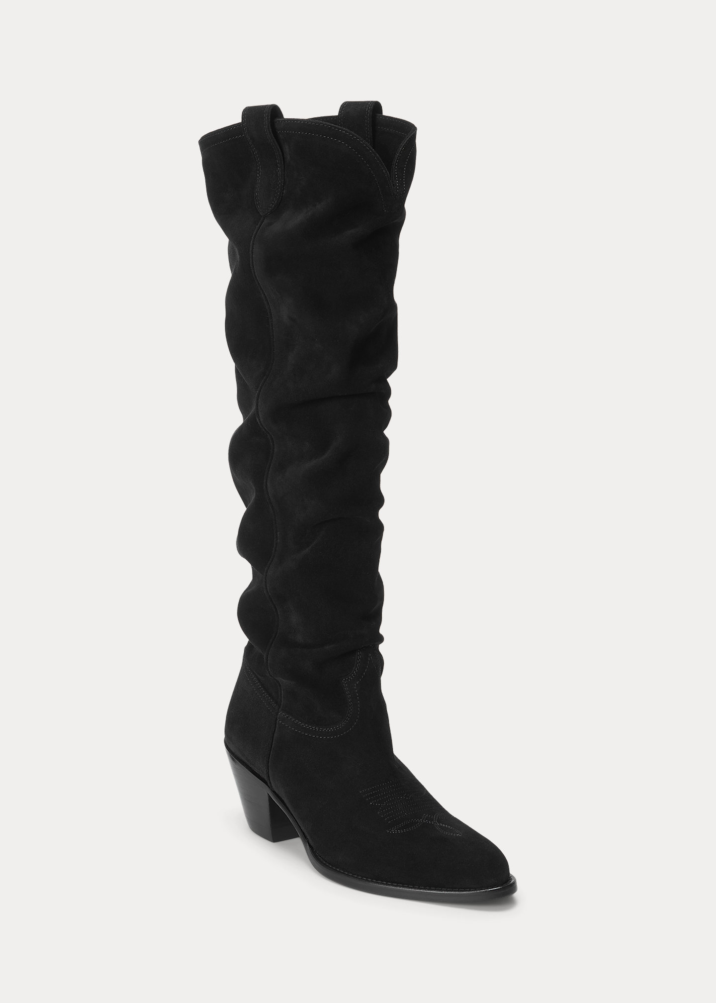 Hoher Westernstiefel aus Wildleder - RALPH LAUREN OUTLET