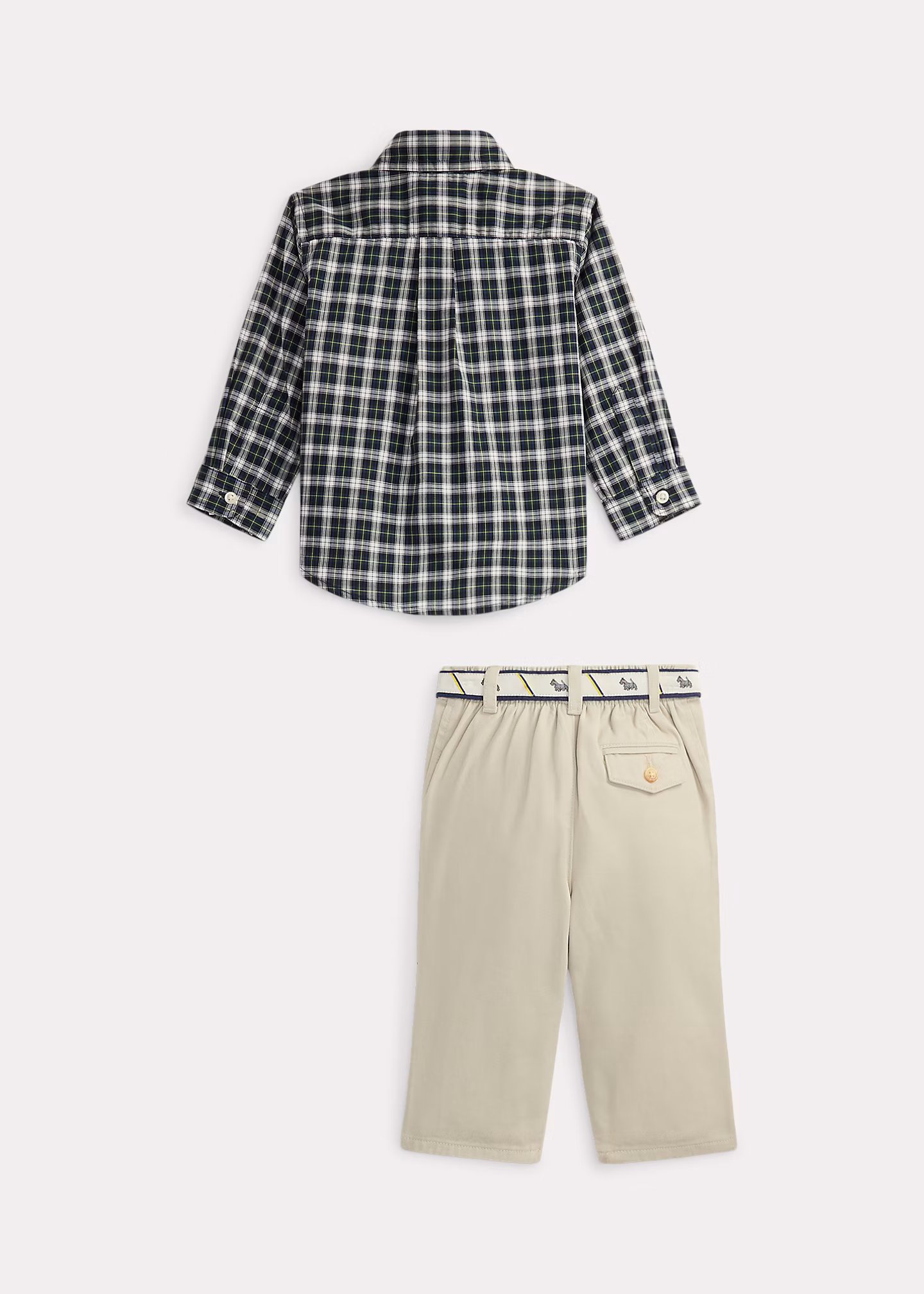 Kariertes Hemd, Gürtel und Segeltuchhose - RALPH LAUREN OUTLET