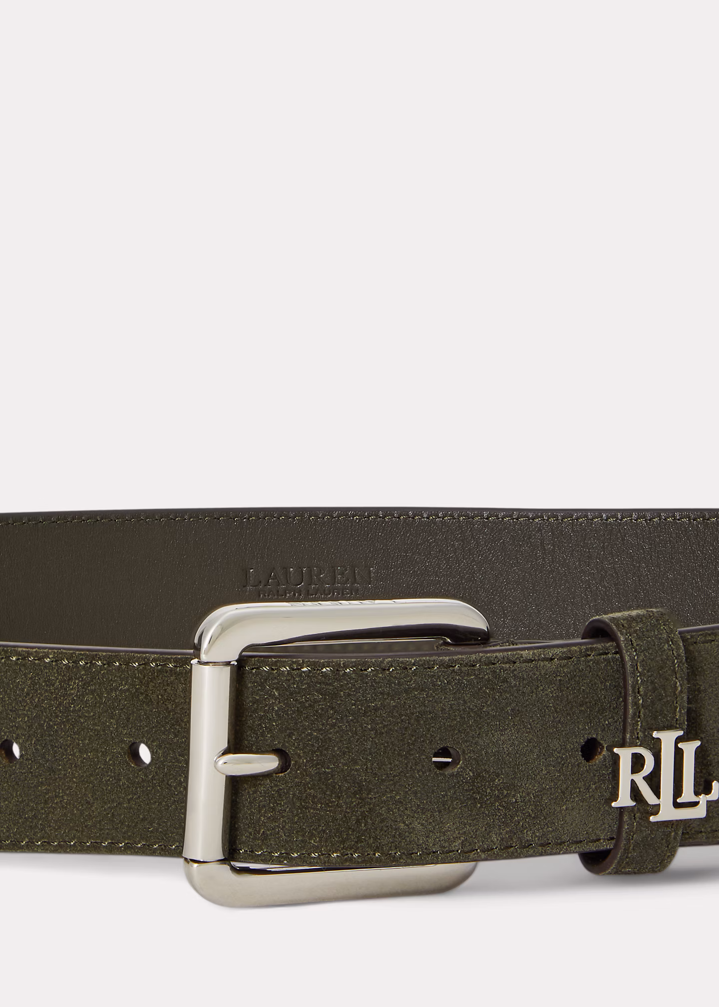 Wildledergürtel mit Logoschlaufe - RALPH LAUREN OUTLET