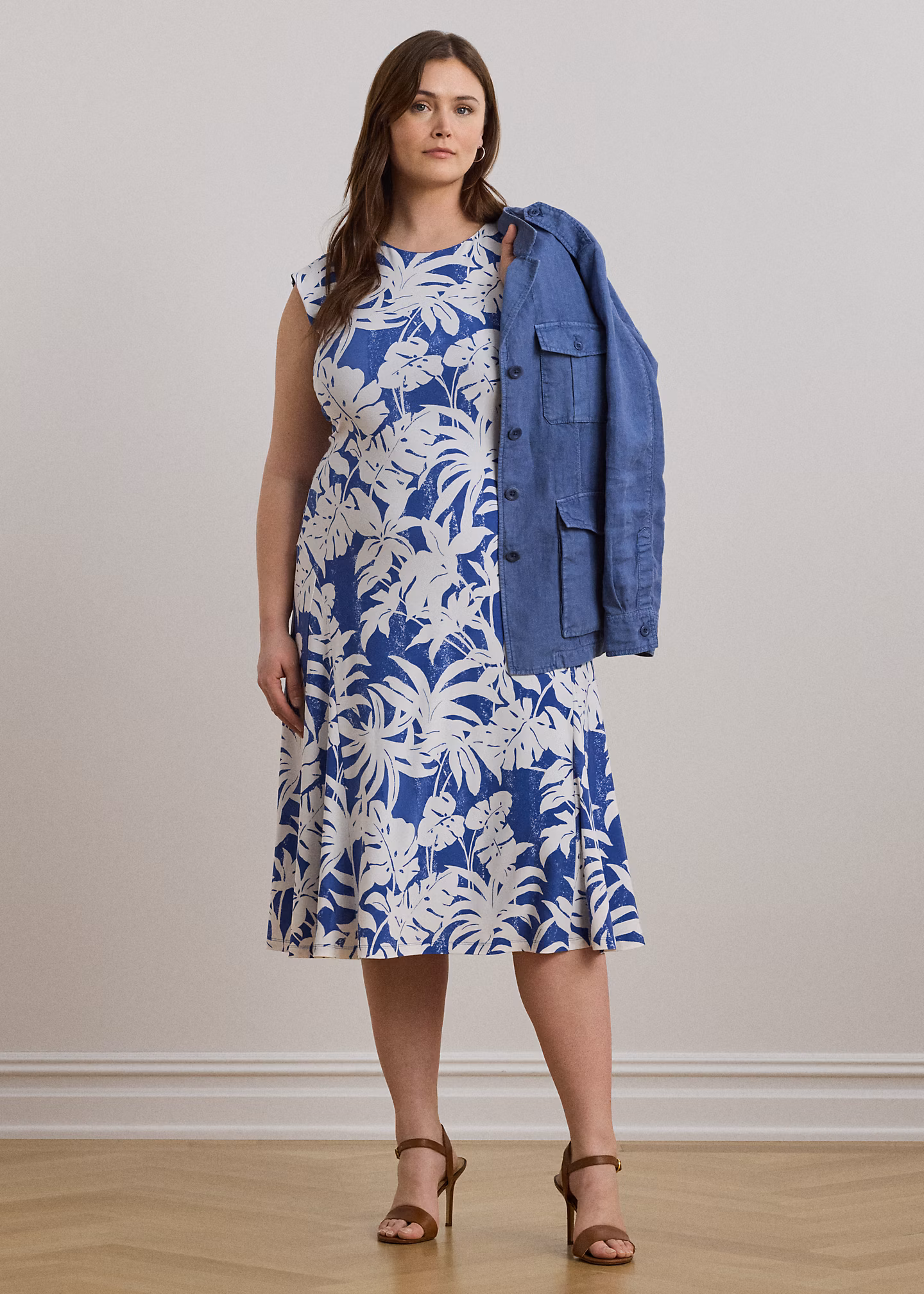 Stretchjerseykleid mit Palmwedel-Druck - RALPH LAUREN OUTLET