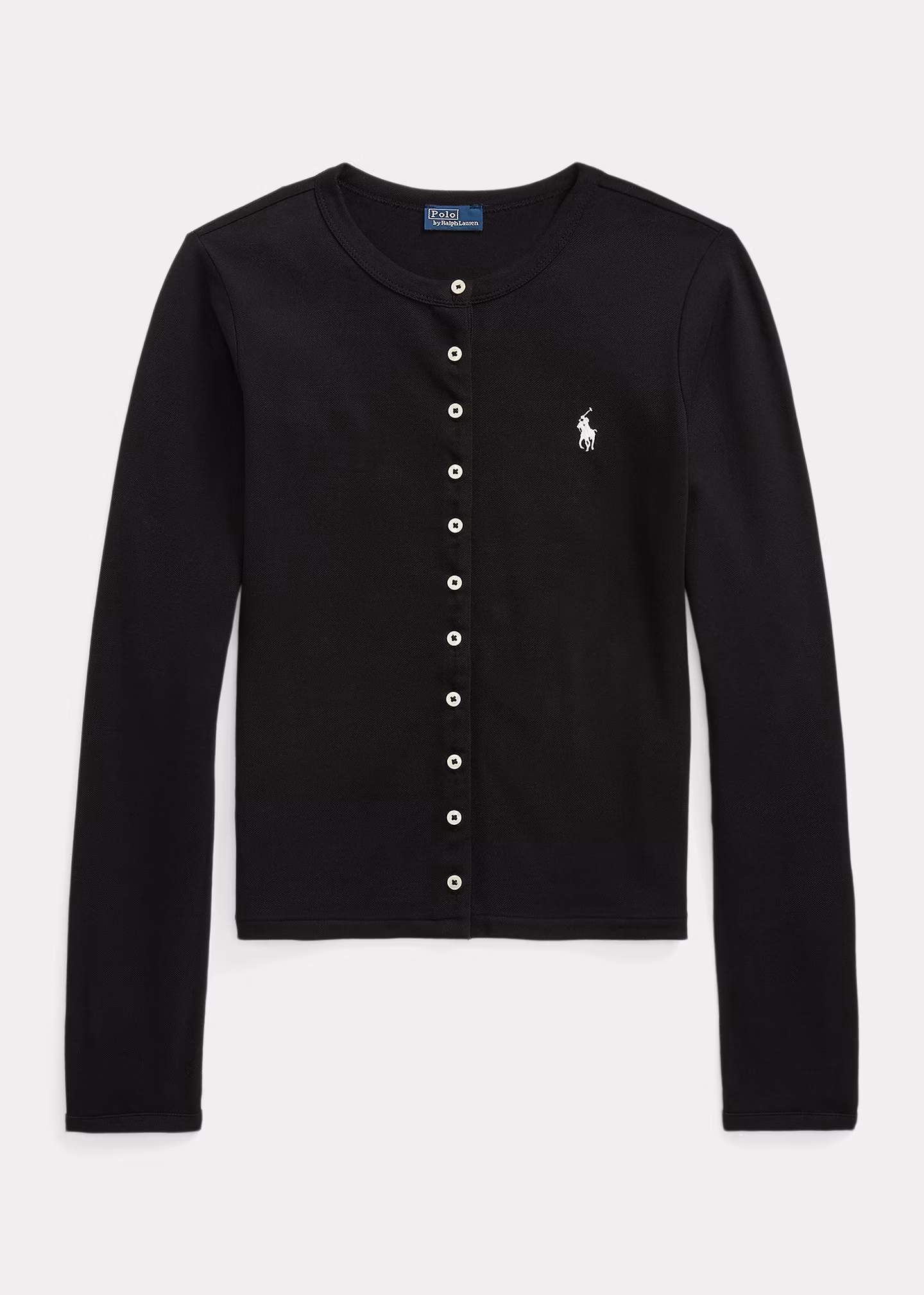 Strickjacke aus Stretch-Baumwollpiqué - RALPH LAUREN OUTLET