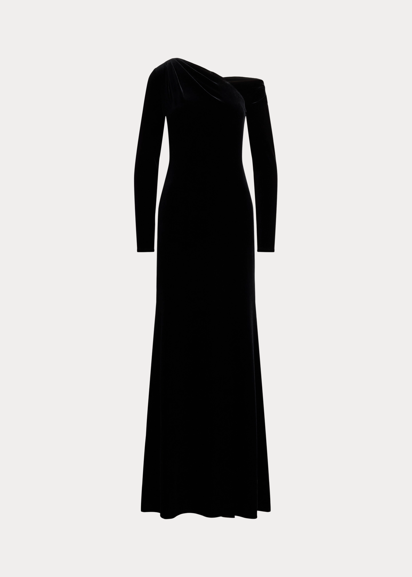 Asymmetrisches Abendkleid aus Samt - RALPH LAUREN OUTLET