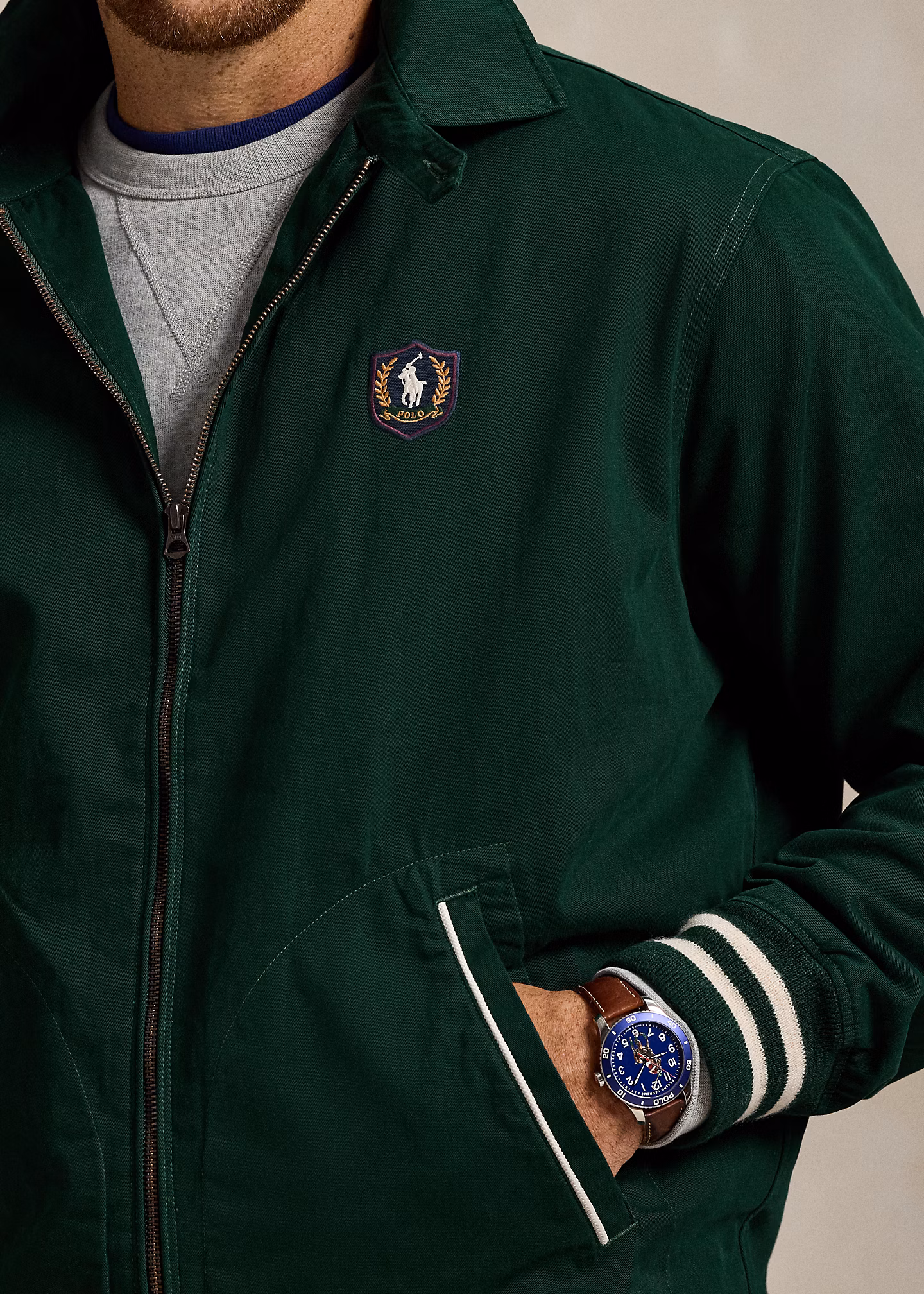 Twilljacke mit Pony-Aufnäher - RALPH LAUREN OUTLET