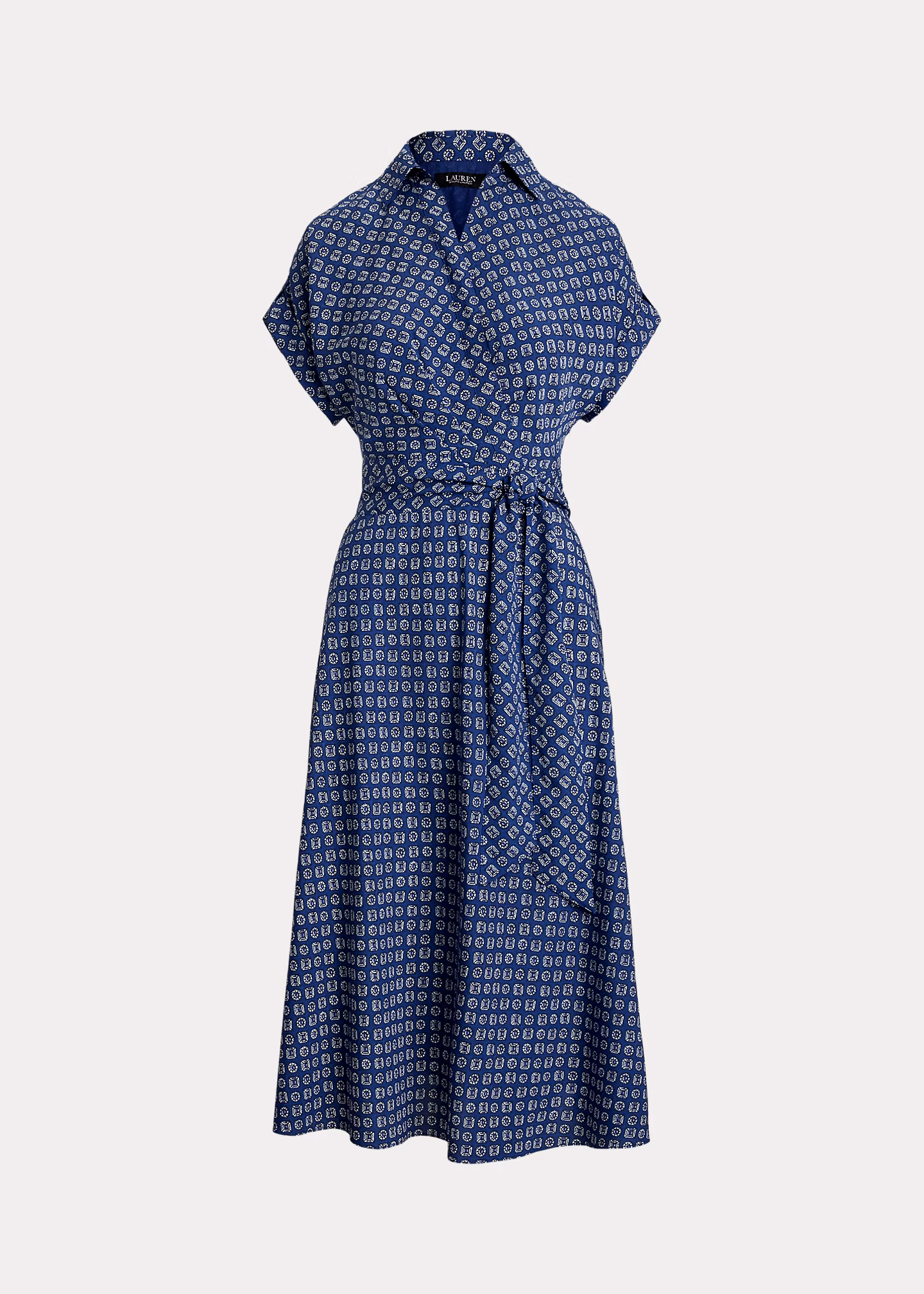 Gemustertes Crêpekleid mit Gürtel - RALPH LAUREN OUTLET