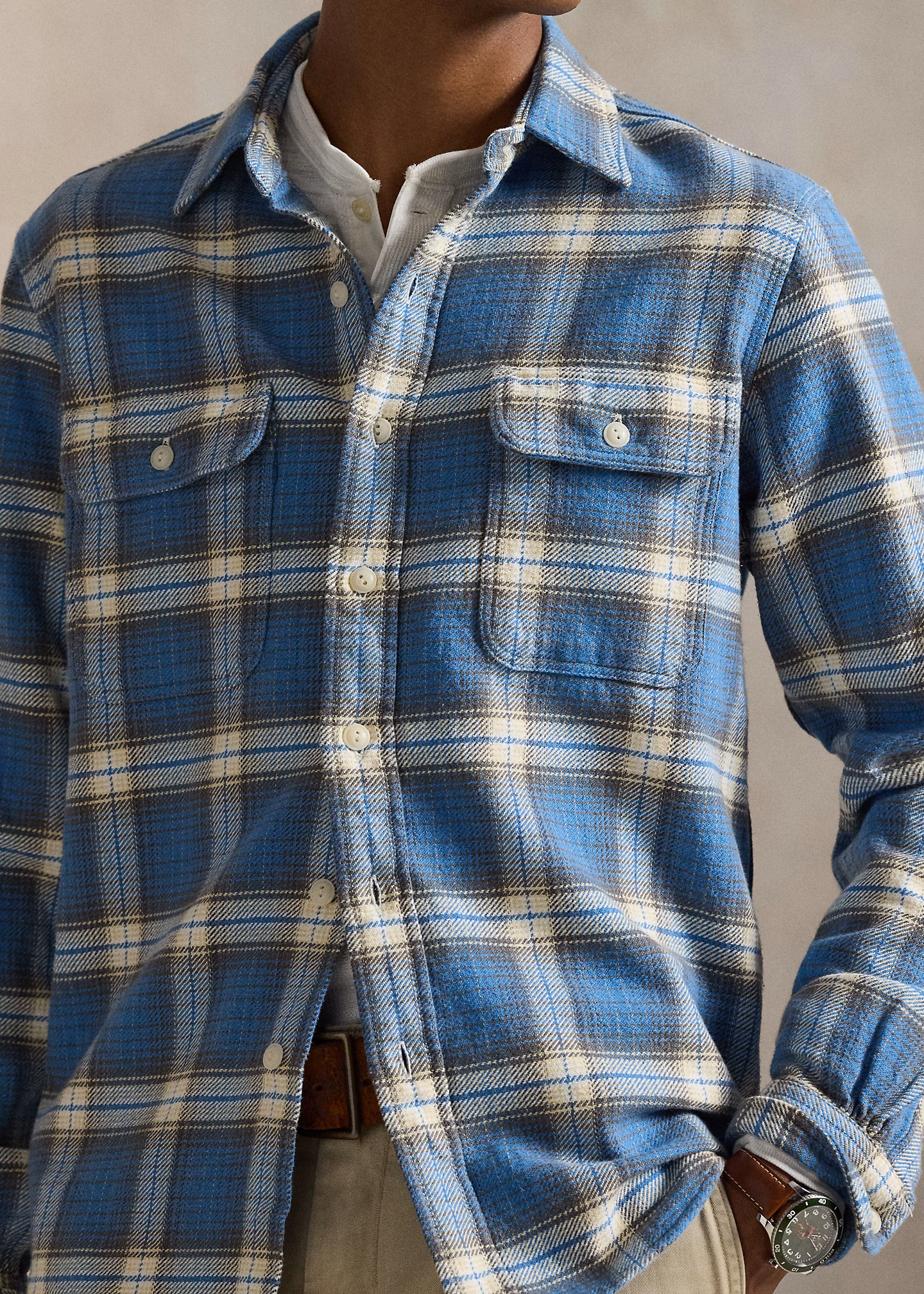 Classic-Fit Flanell-Arbeitshemd - RALPH LAUREN OUTLET