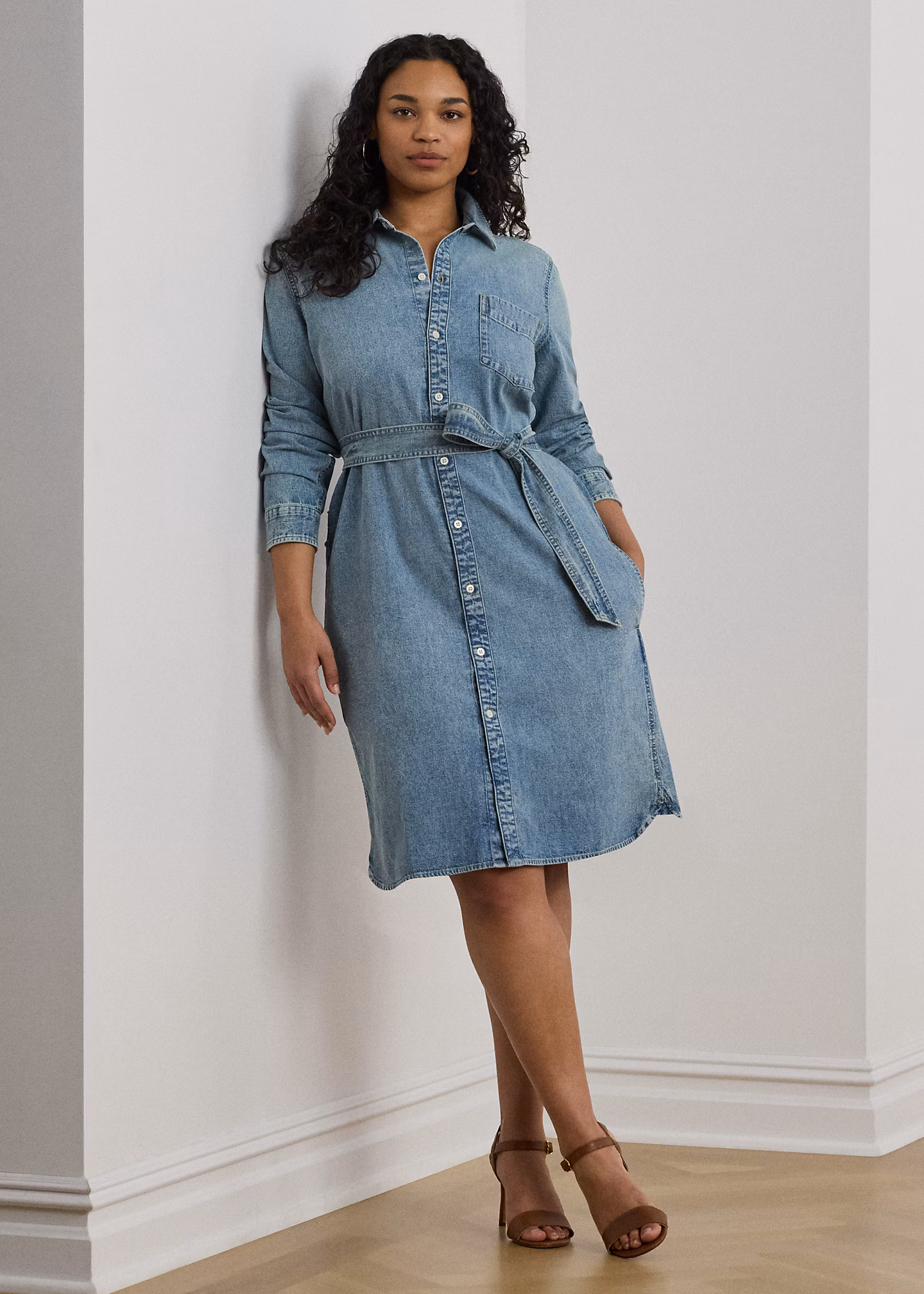 Denim-Hemdkleid mit Gürtel - RALPH LAUREN OUTLET