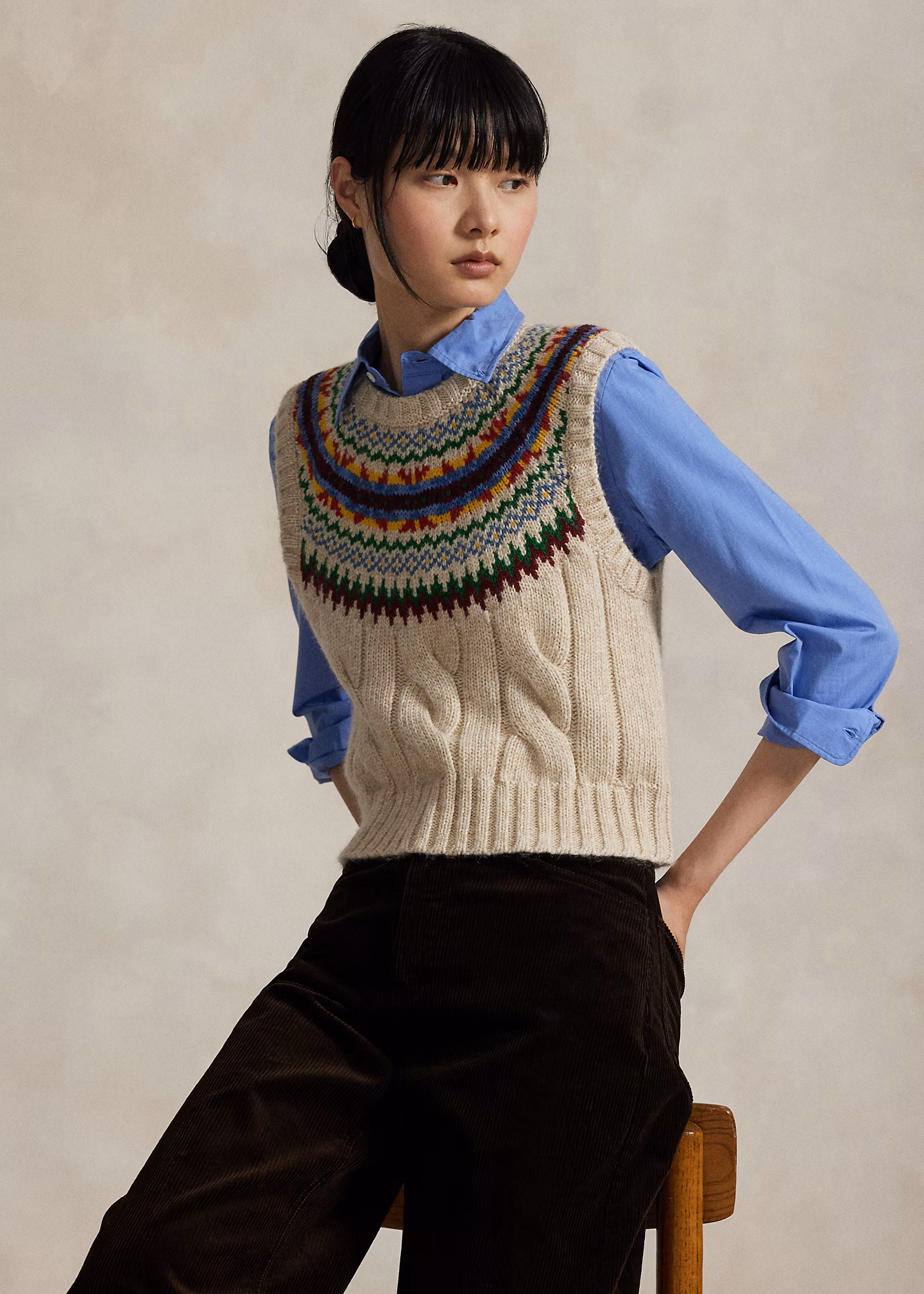 Pullunder mit Fair-Isle-Passe - RALPH LAUREN OUTLET