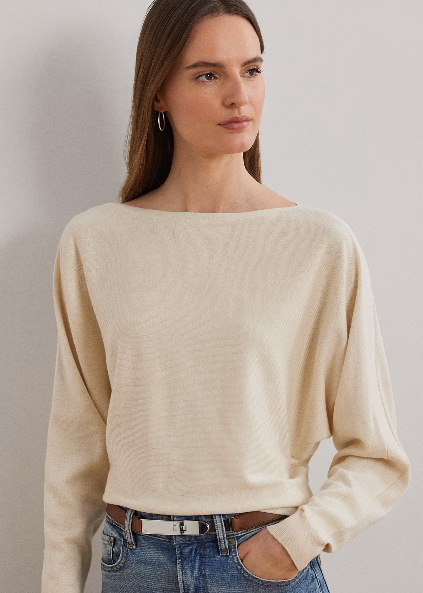 Baumwollpullover mit Fledermausärmeln - RALPH LAUREN OUTLET