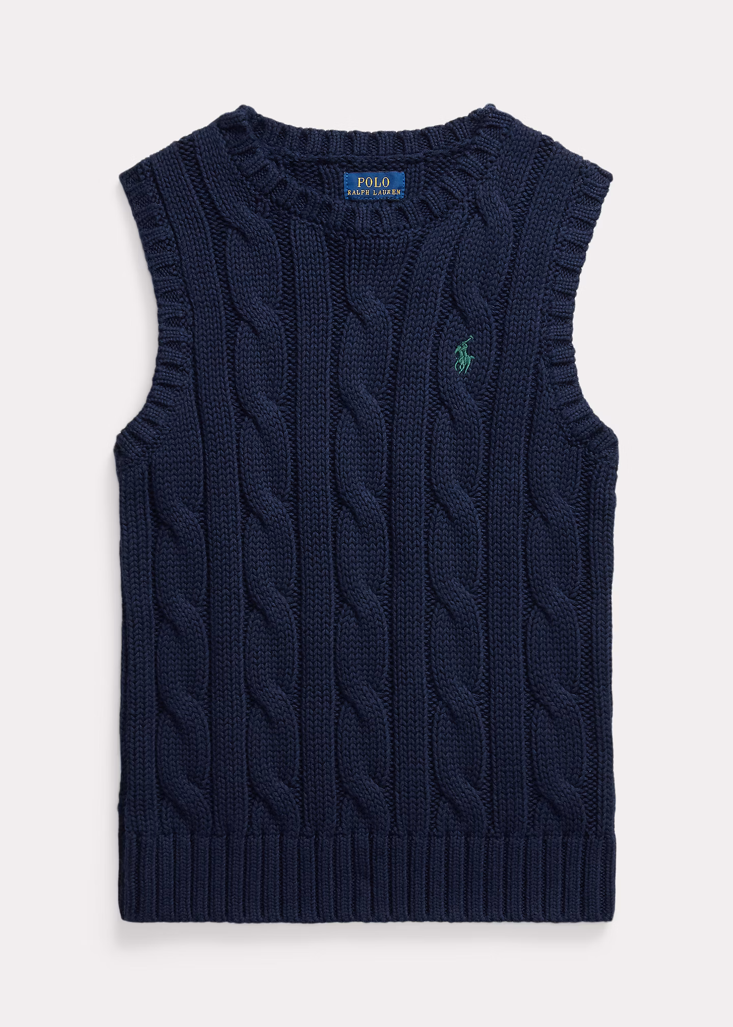 Baumwollpullunder mit Zopfmuster - RALPH LAUREN OUTLET