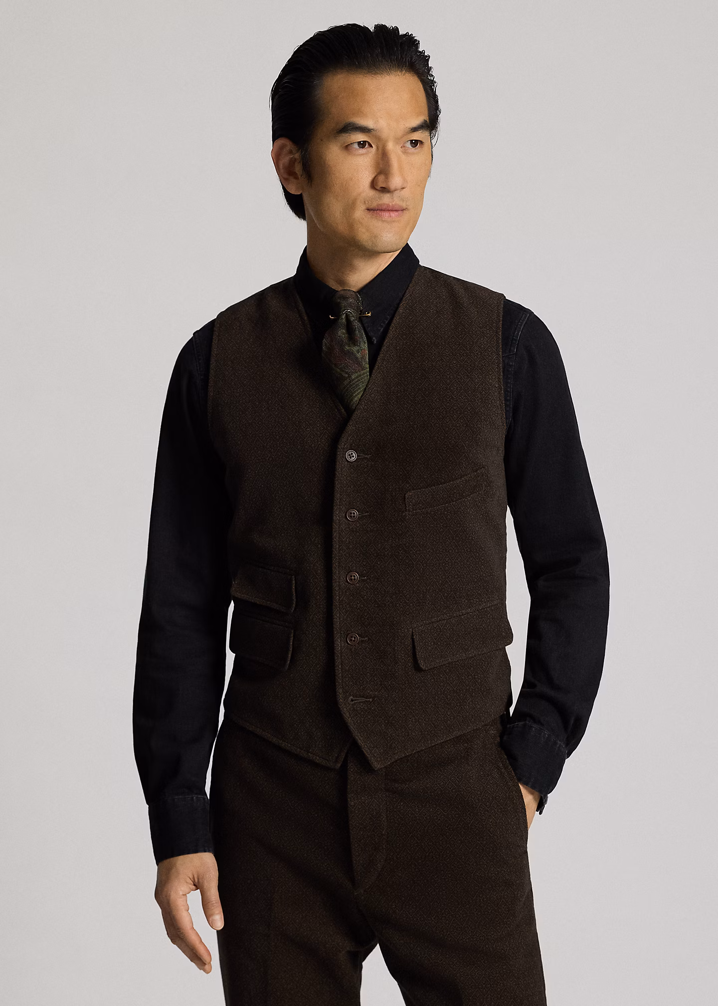 Moleskin-Weste mit Rautenmuster - RALPH LAUREN OUTLET