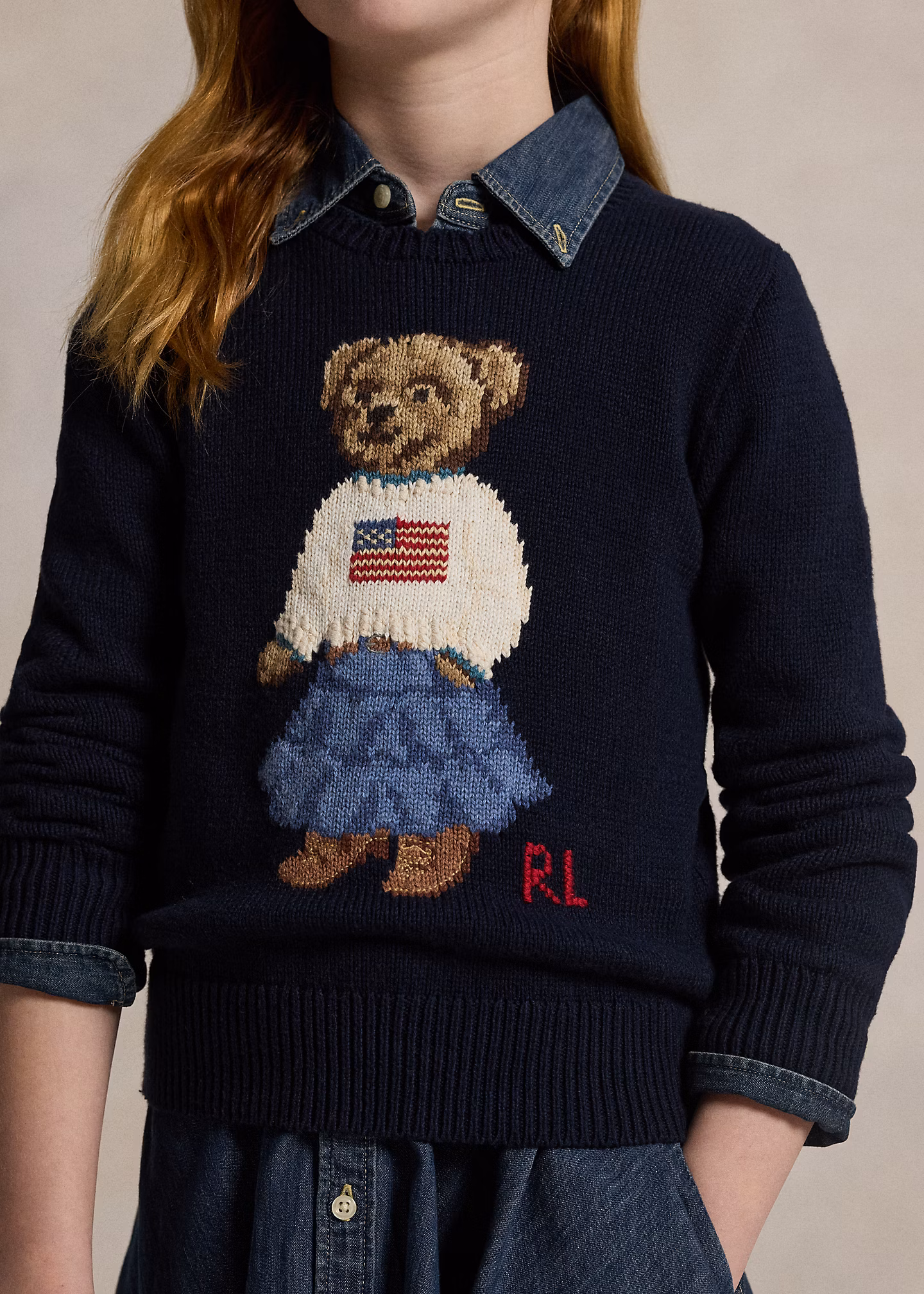 Baumwollpullover mit Polo Bear - RALPH LAUREN OUTLET