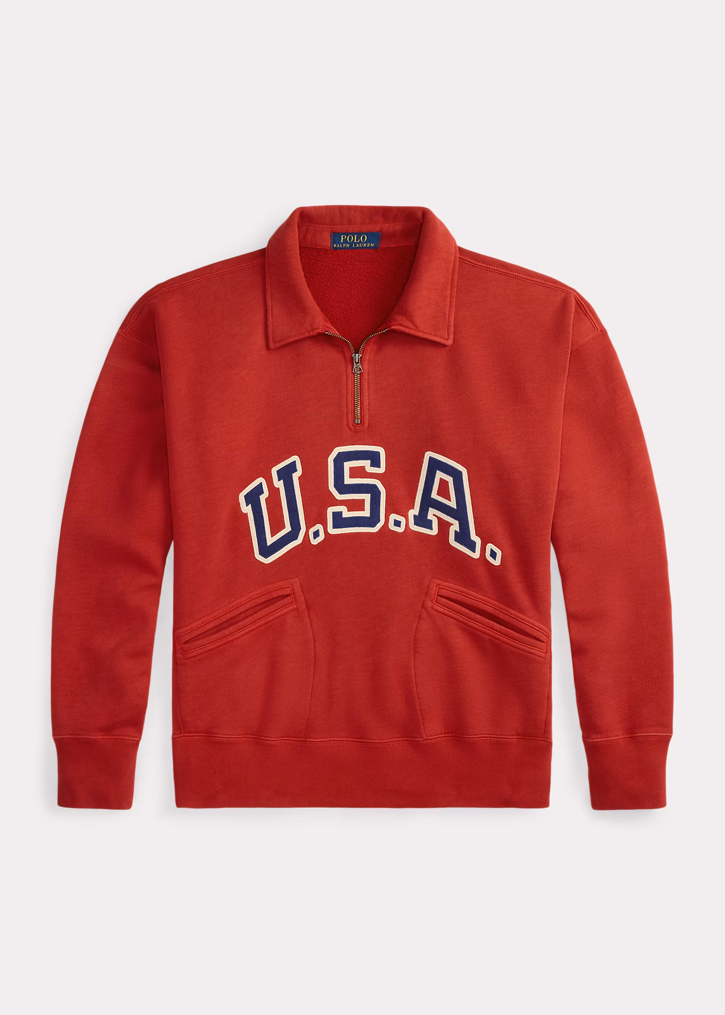 Vintage-Fit USA-Sweatshirt mit Kragen - RALPH LAUREN OUTLET