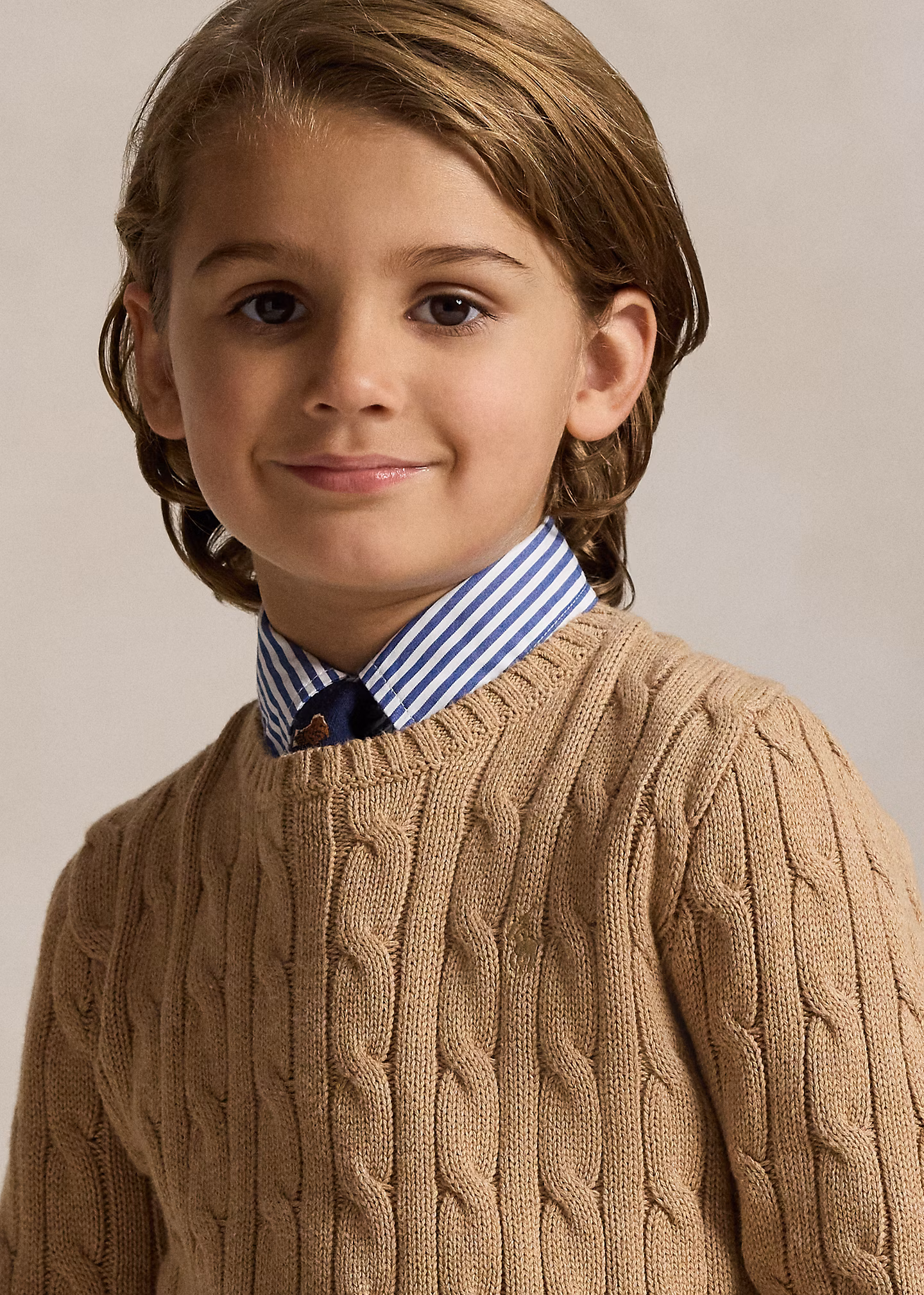 Baumwollpullover mit Zopfmuster - RALPH LAUREN OUTLET