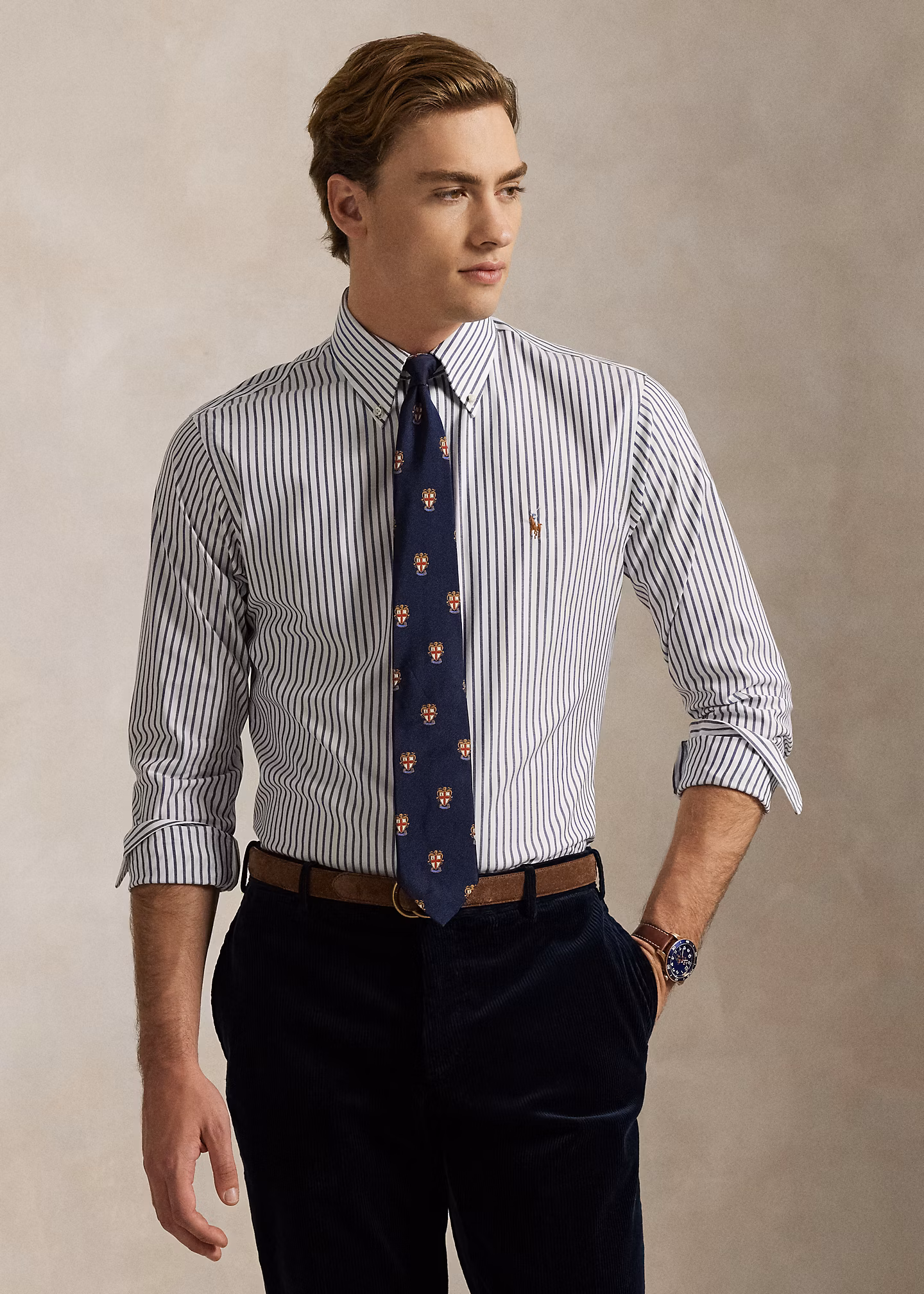 Gestreiftes Custom-Fit Oxfordhemd - RALPH LAUREN OUTLET