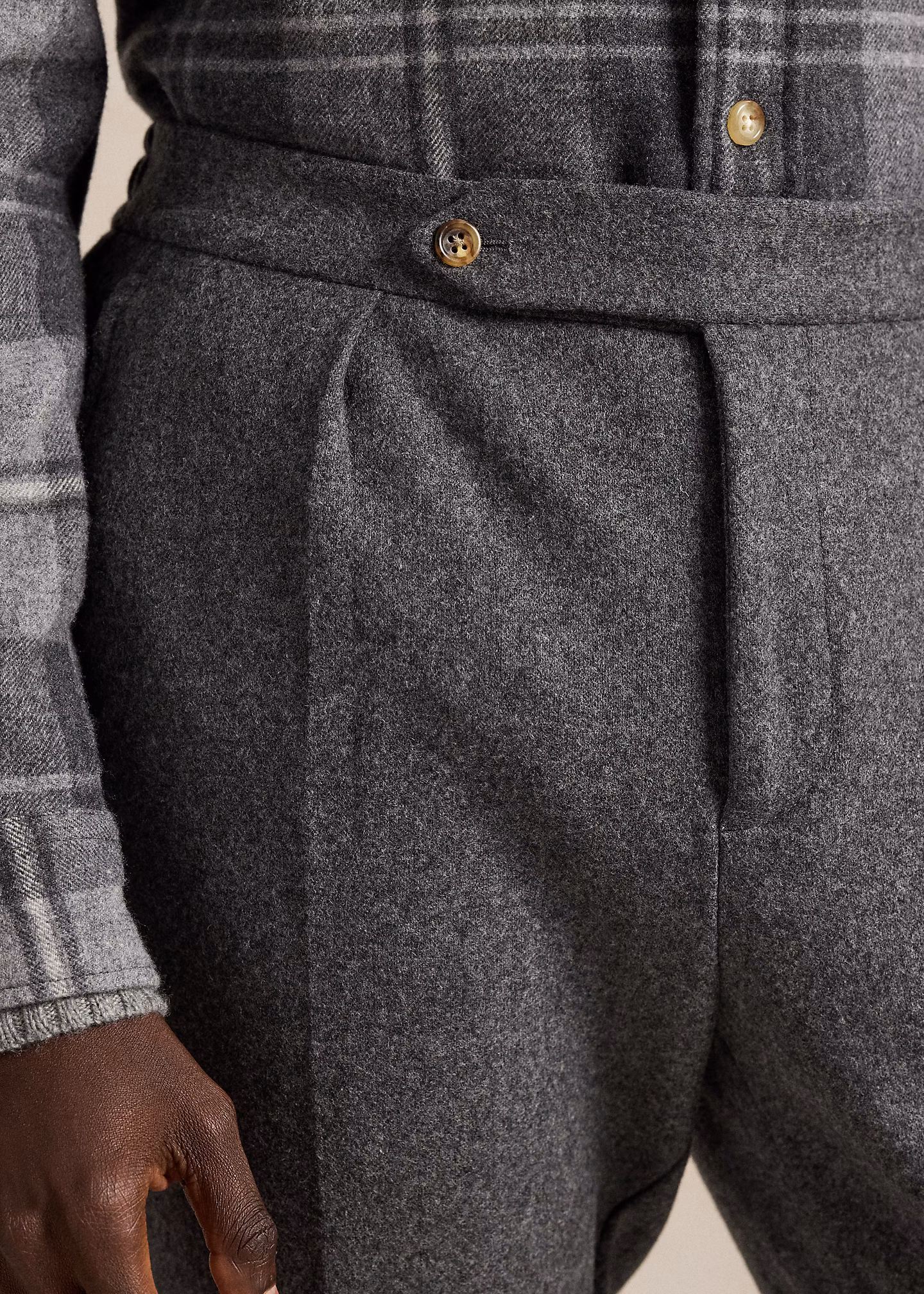 Anzughose aus Strick-Flanell - RALPH LAUREN OUTLET