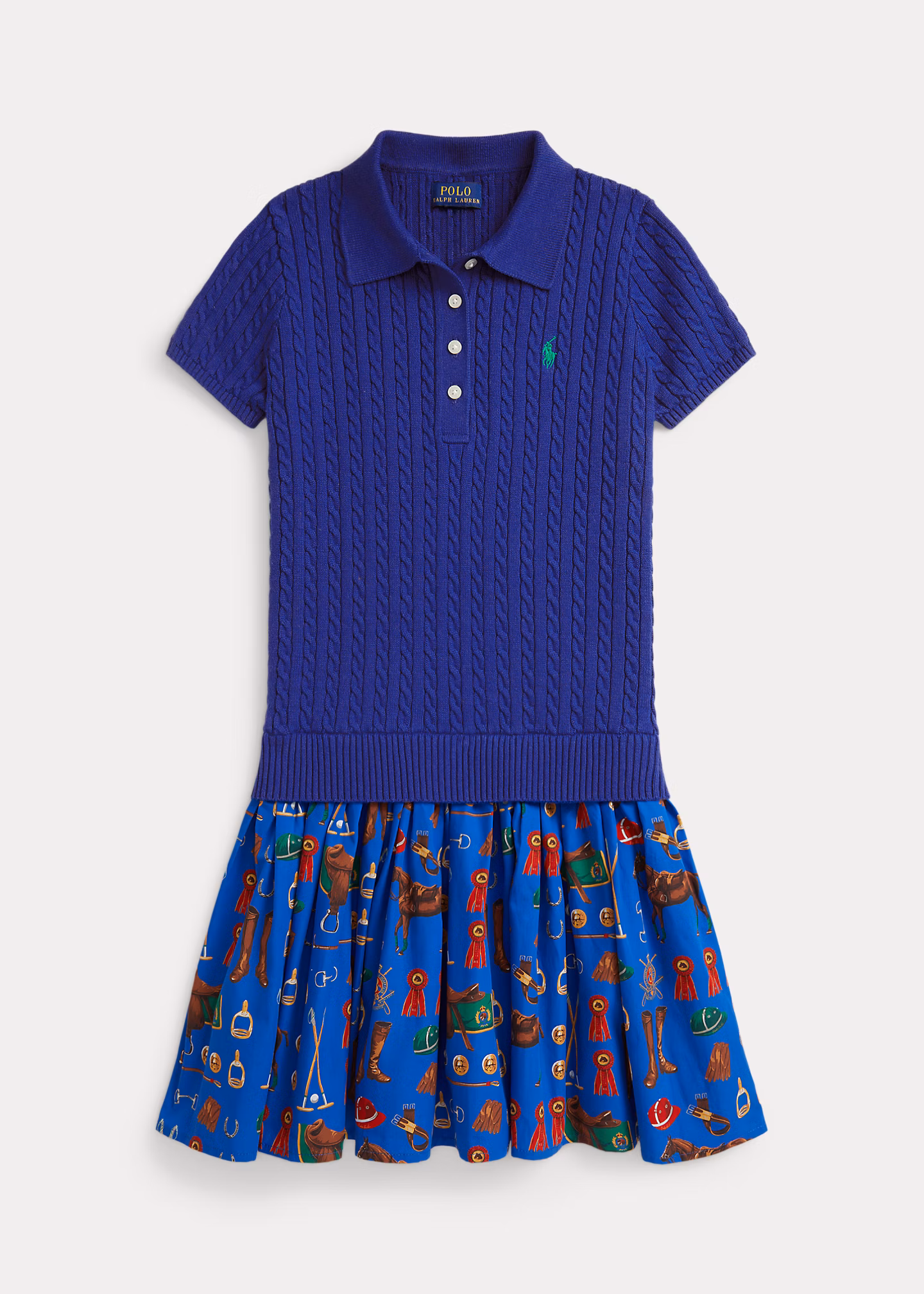 Mini-Zopfmusterkleid mit Reitermotiv - RALPH LAUREN OUTLET