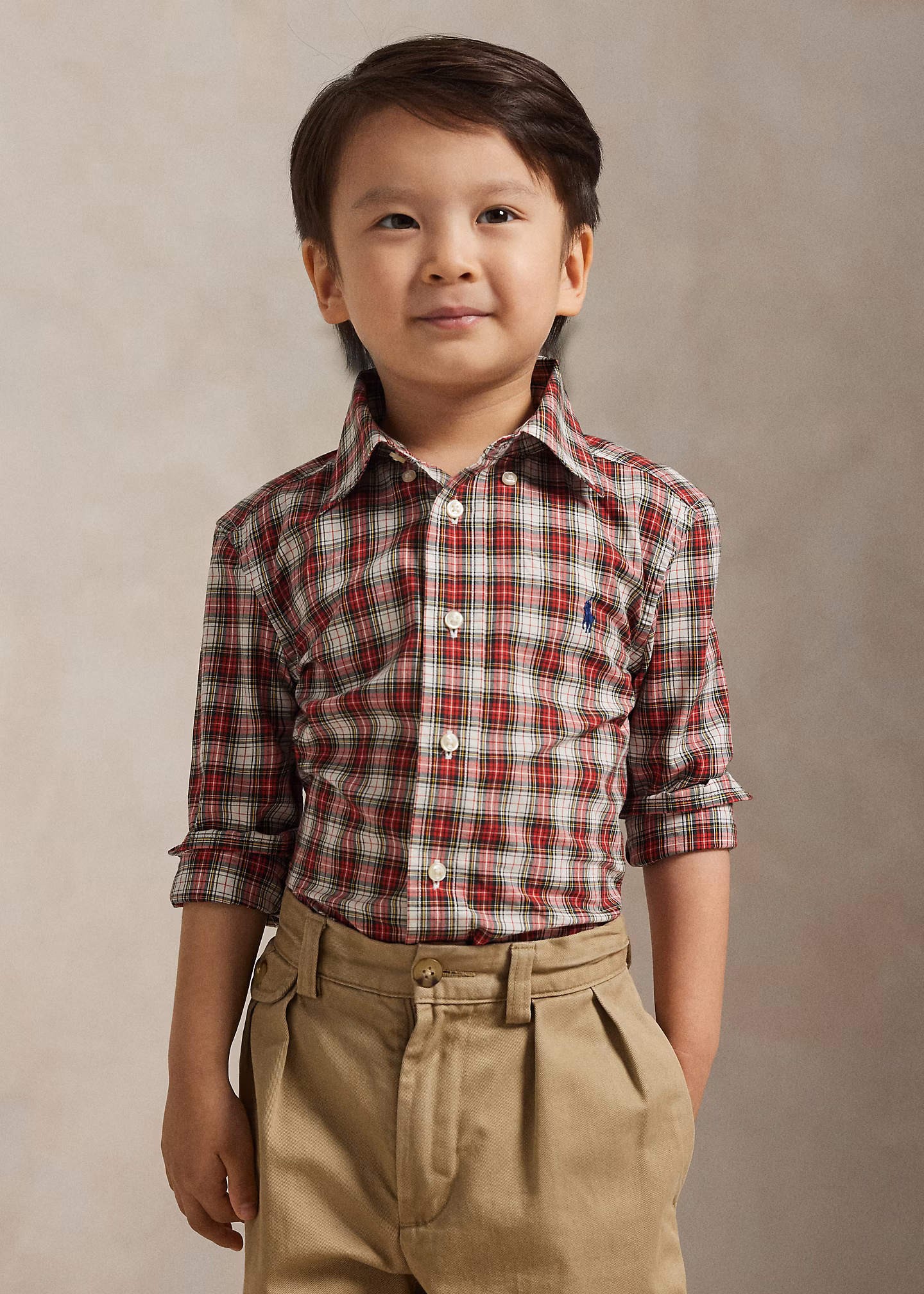 Kariertes Hemd aus Baumwollpopeline - RALPH LAUREN OUTLET