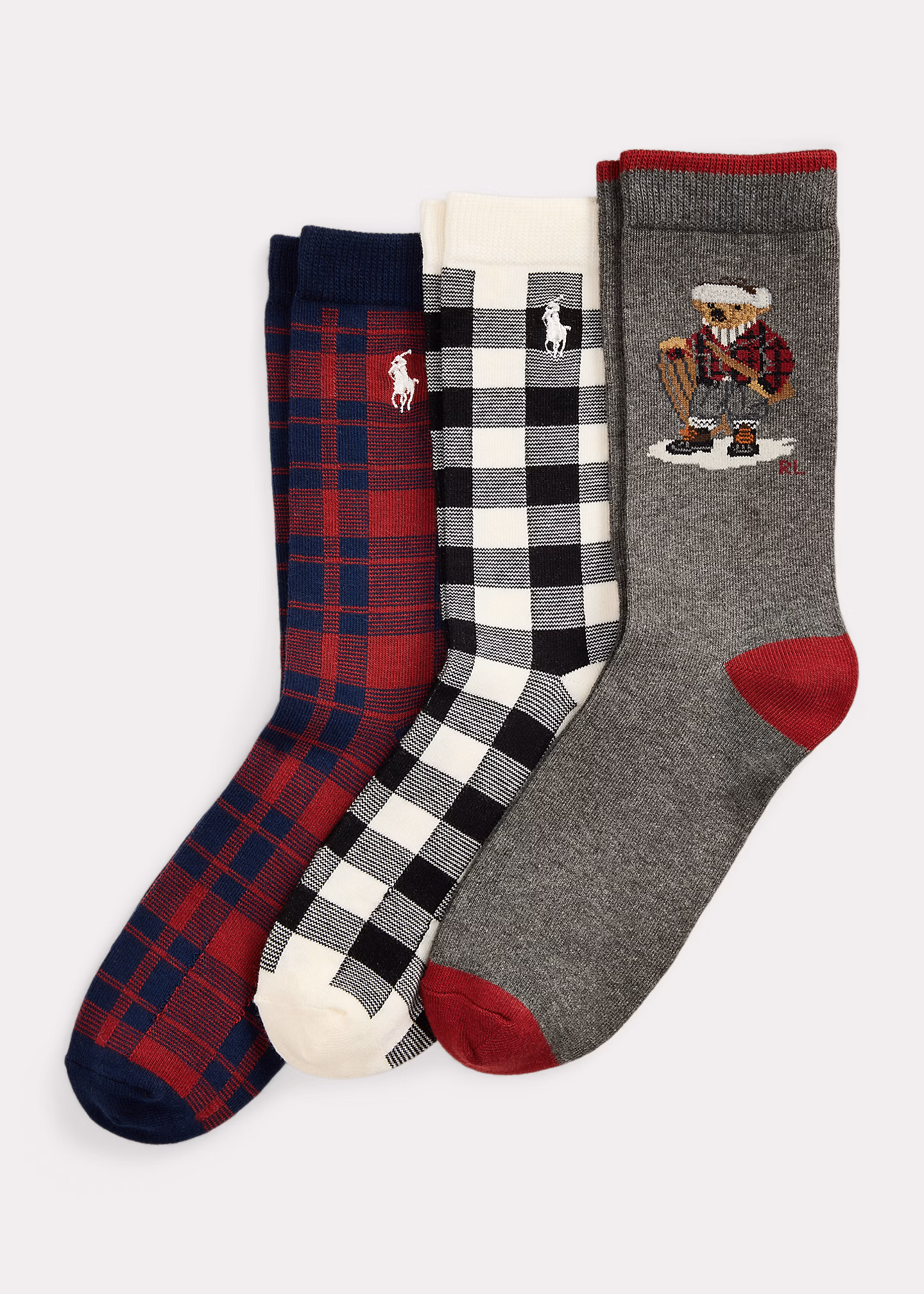 3er-Pack Crew-Socken mit Polo Bear - RALPH LAUREN OUTLET