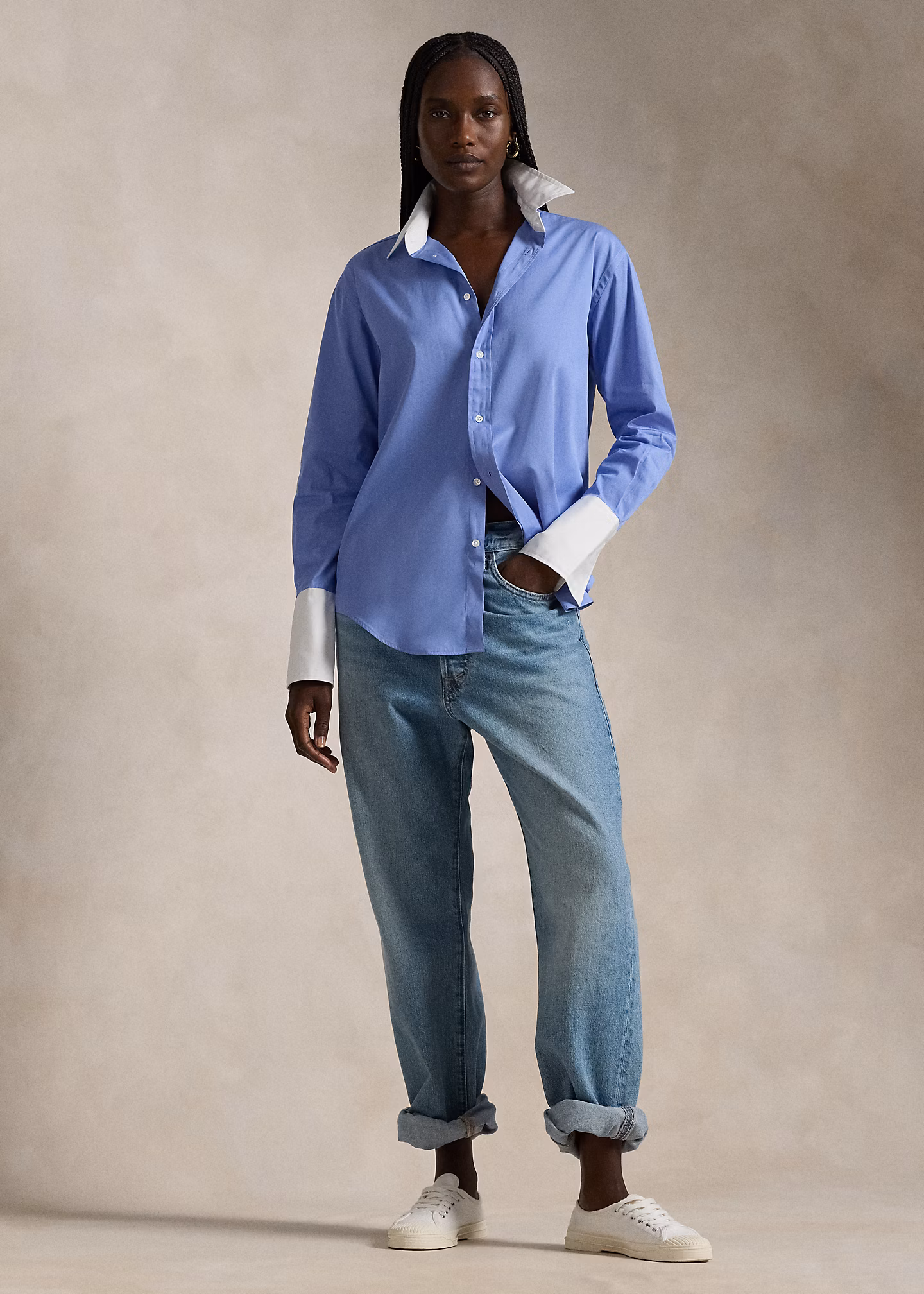 Baumwollhemd mit langen Manschetten - RALPH LAUREN OUTLET