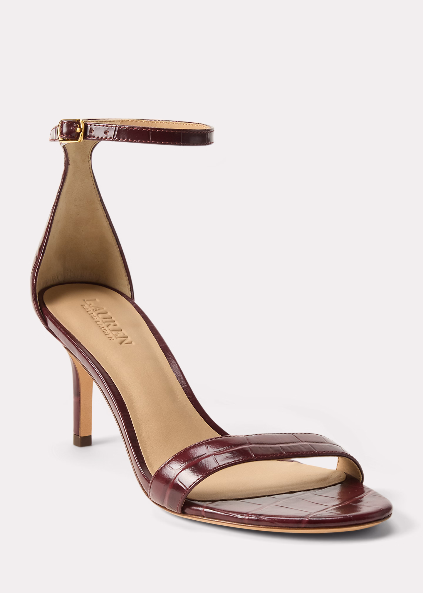 Sandale Allie mit Krokoprägung - RALPH LAUREN OUTLET