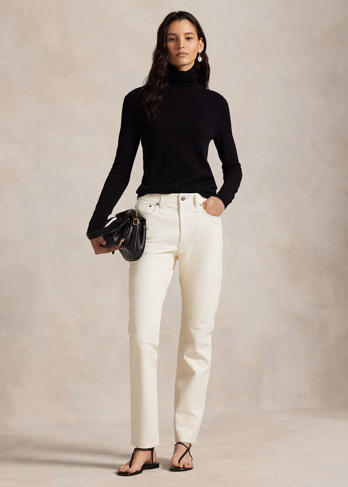 Relaxed-Straight-Fit Hose aus Lammleder - RALPH LAUREN OUTLET