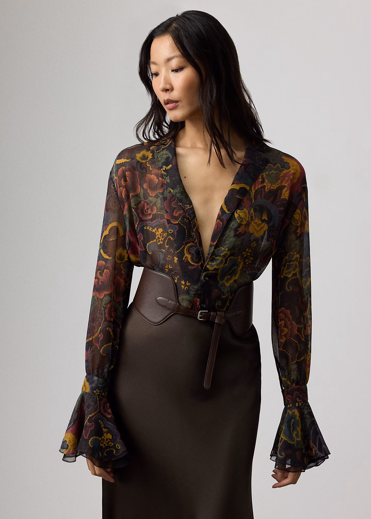 Chiffon-Bluse Jolie mit Paisley-Motiv - RALPH LAUREN OUTLET