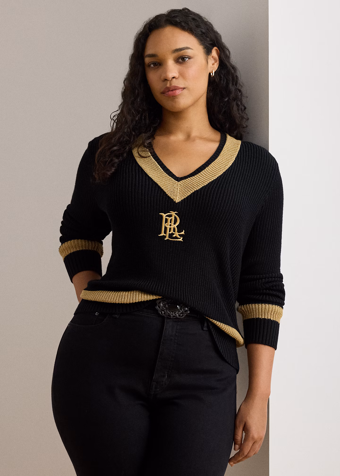 Cricketpullover mit Metallic-Besatz - RALPH LAUREN OUTLET